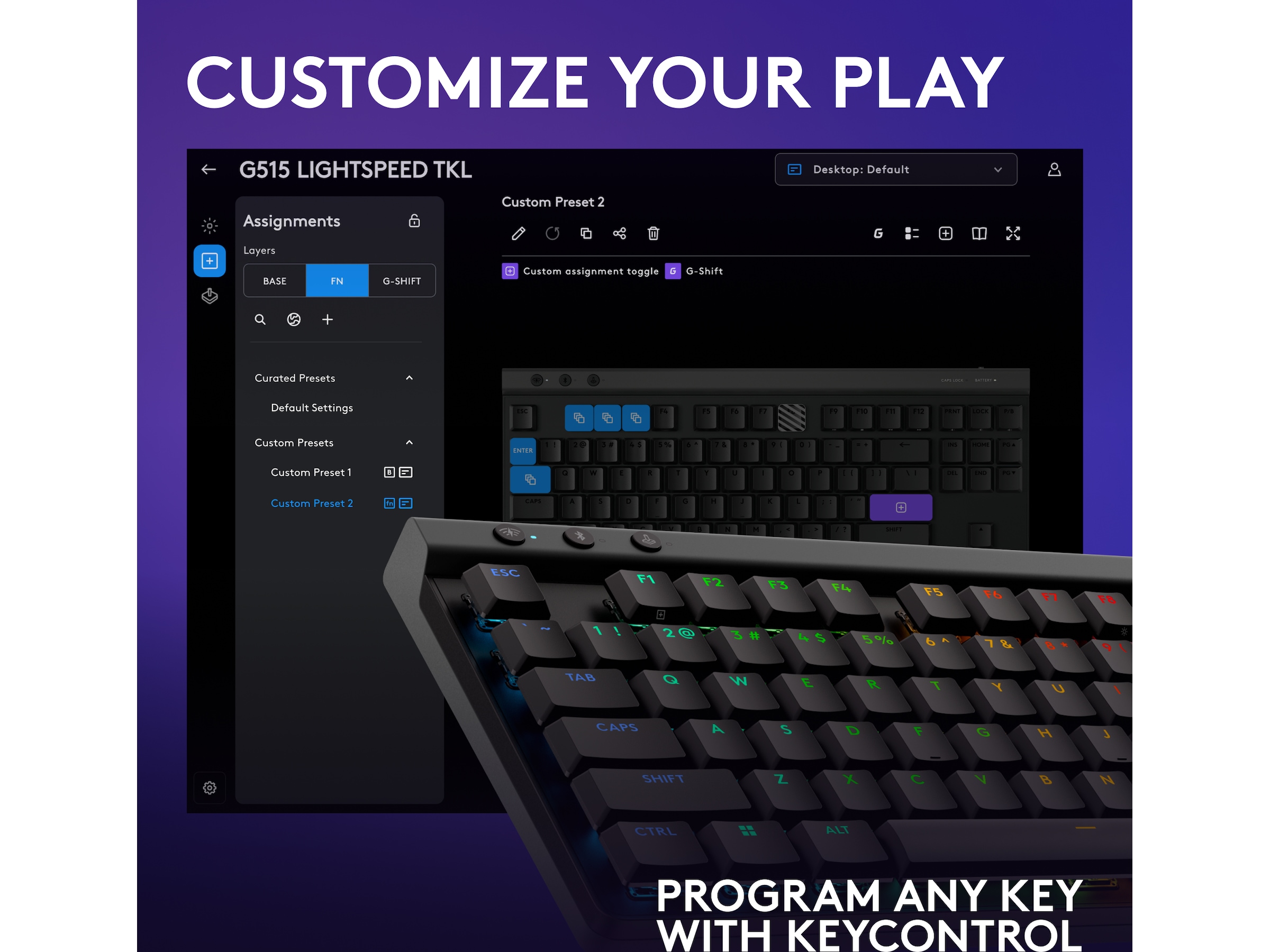 Logitech G G515 Lightspeed Gamingtastatur (sort) Gamingtastatur