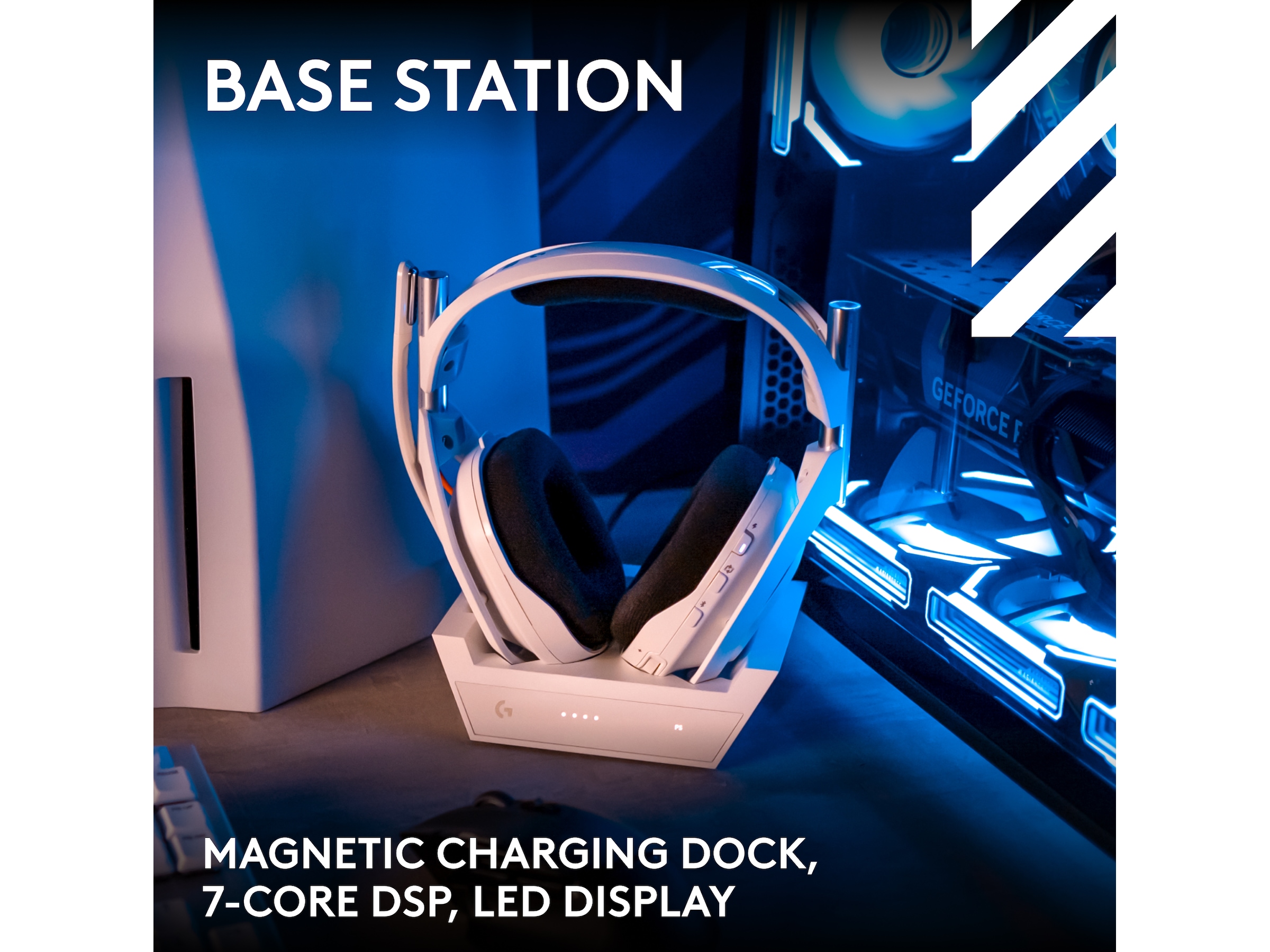 Logitech Astro A50 Lightspeed Trådløst Gamingheadset (hvit) Gamingheadset