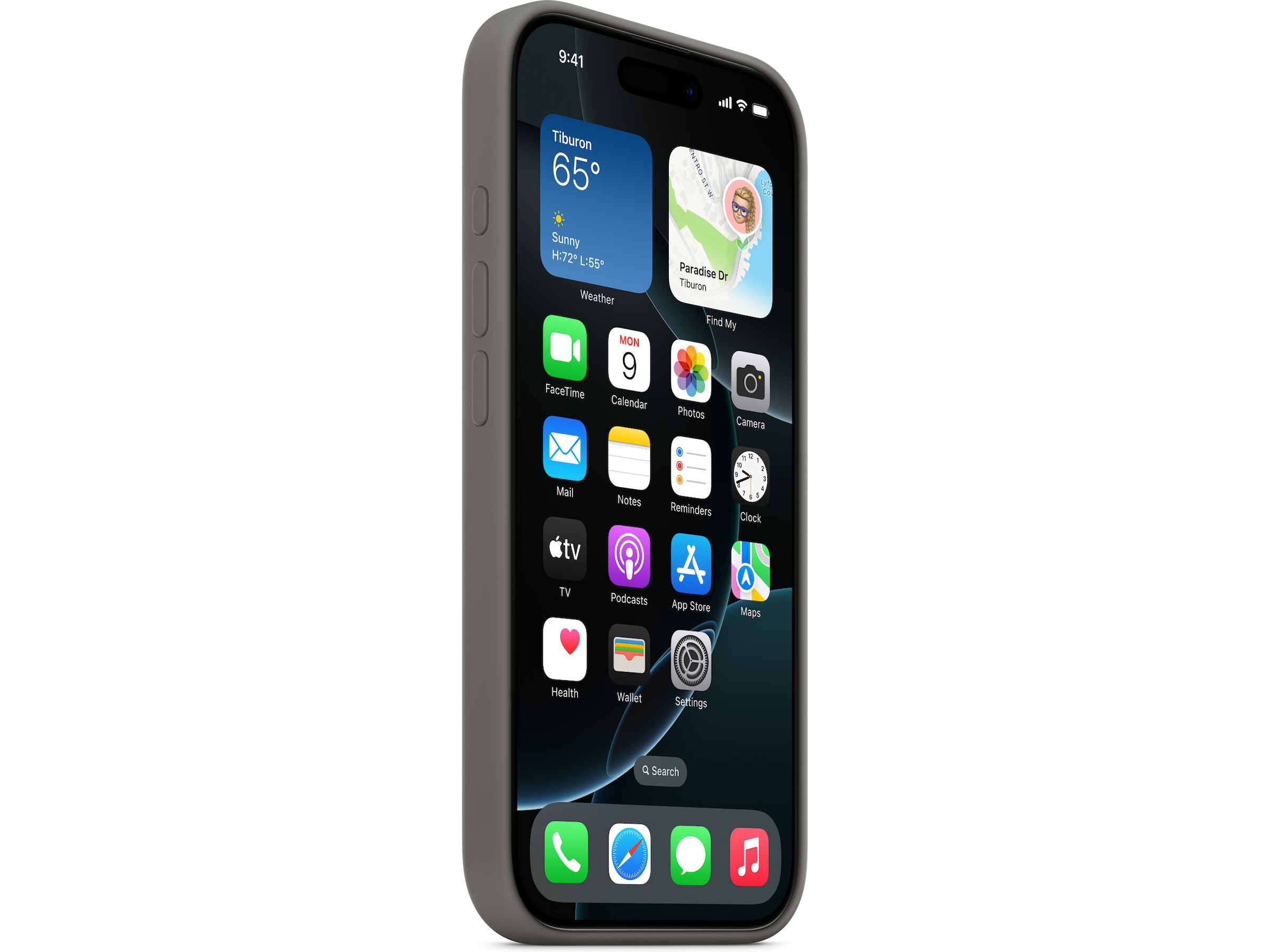 Apple iPhone 16 Pro Silikondeksel (steingrå) Mobildeksel