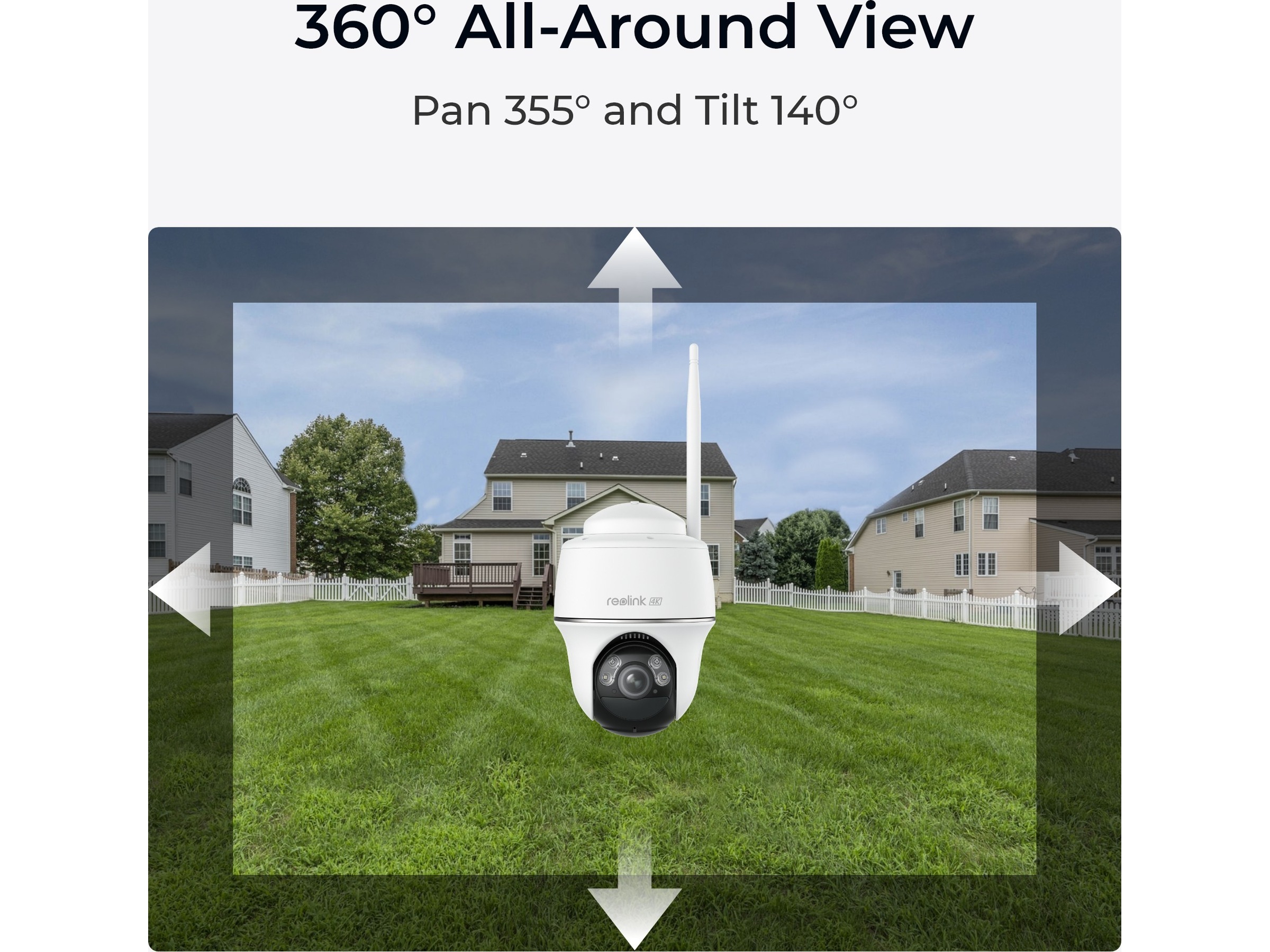 Reolink Argus PT Ultra 4K trådløst utendørs overvåkningskamera -B-Grade Demo hjem & fritid