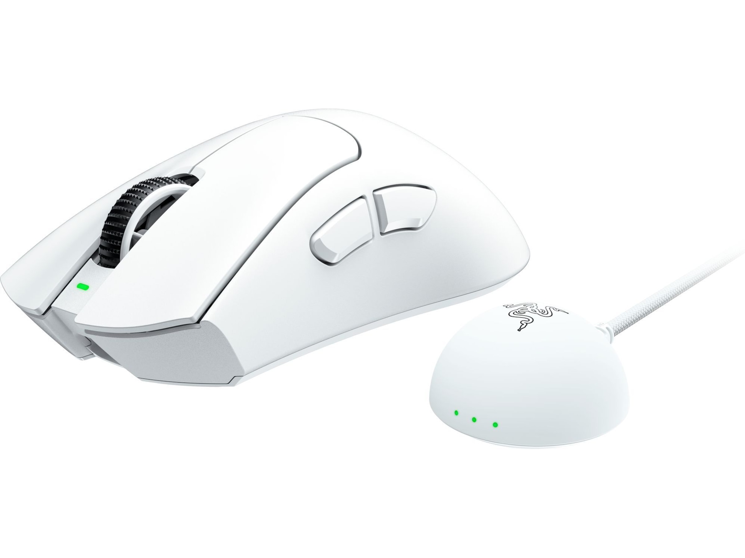Razer DeathAdder V4 Pro trådløs gamingmus (hvit) Gamingmus