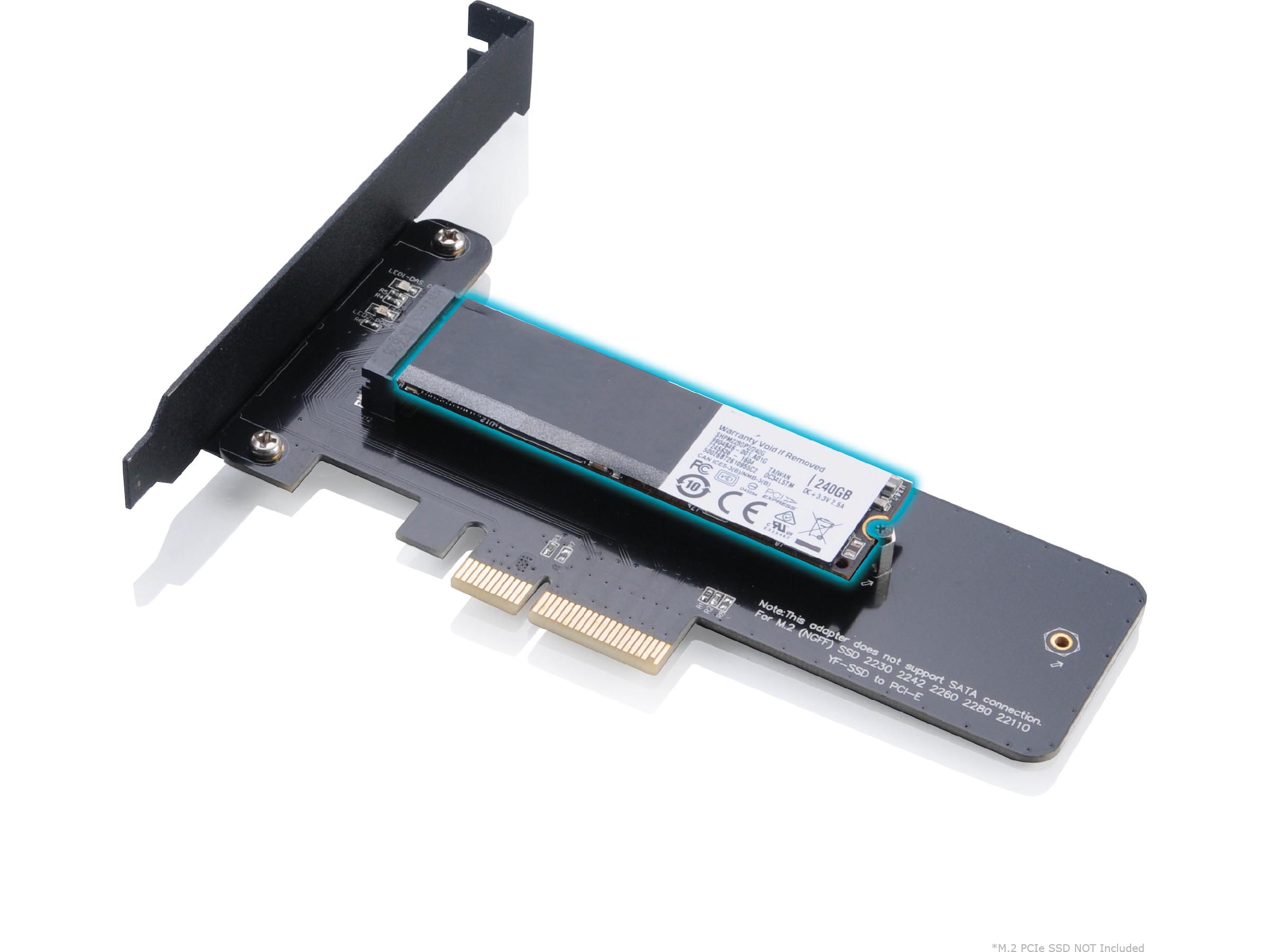 Akasa M.2 SSD to PCIe adapter card Tilbehør