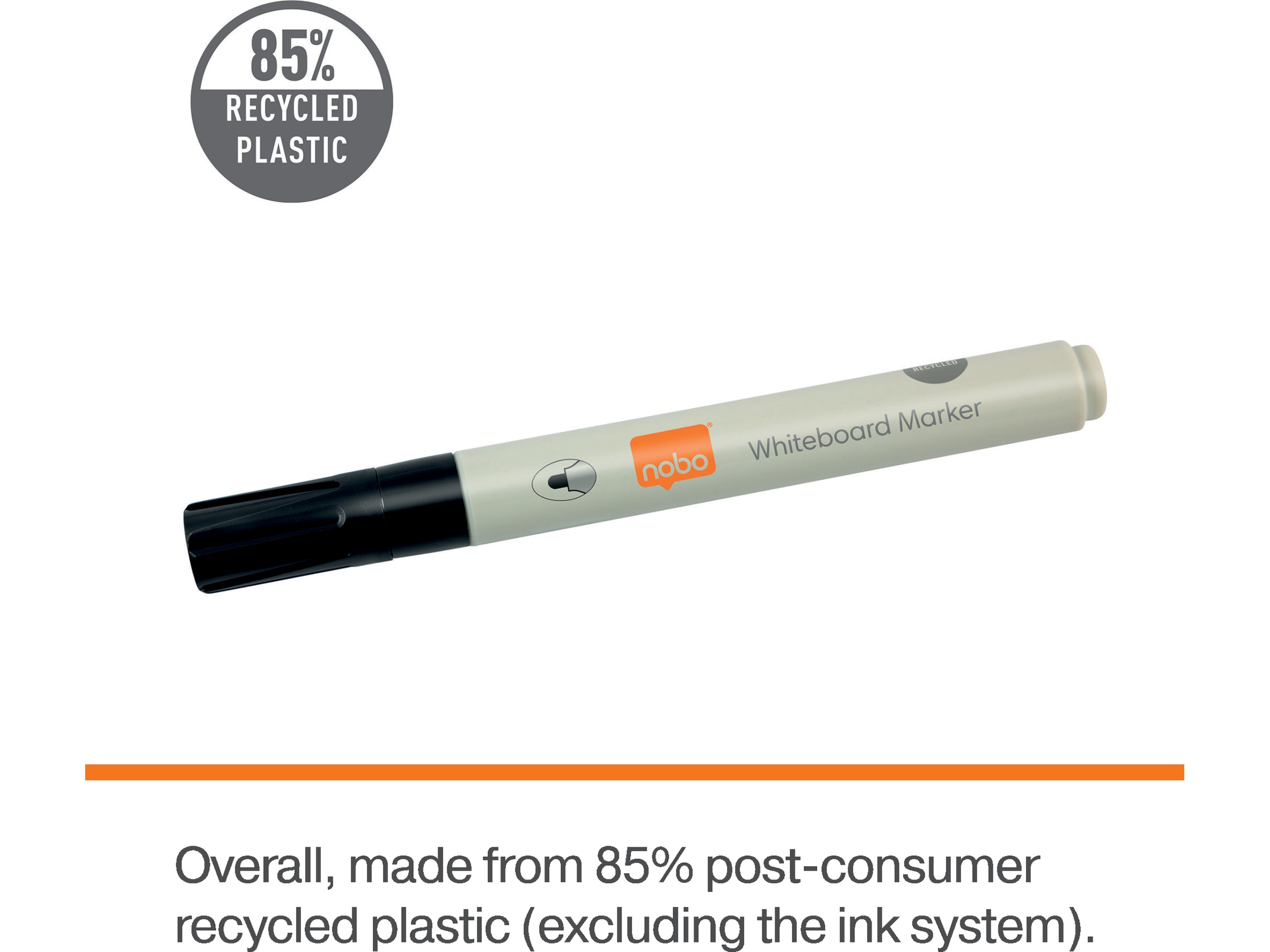 Nobo whiteboardpenner, 4-pack (sort) Whiteboardtavler