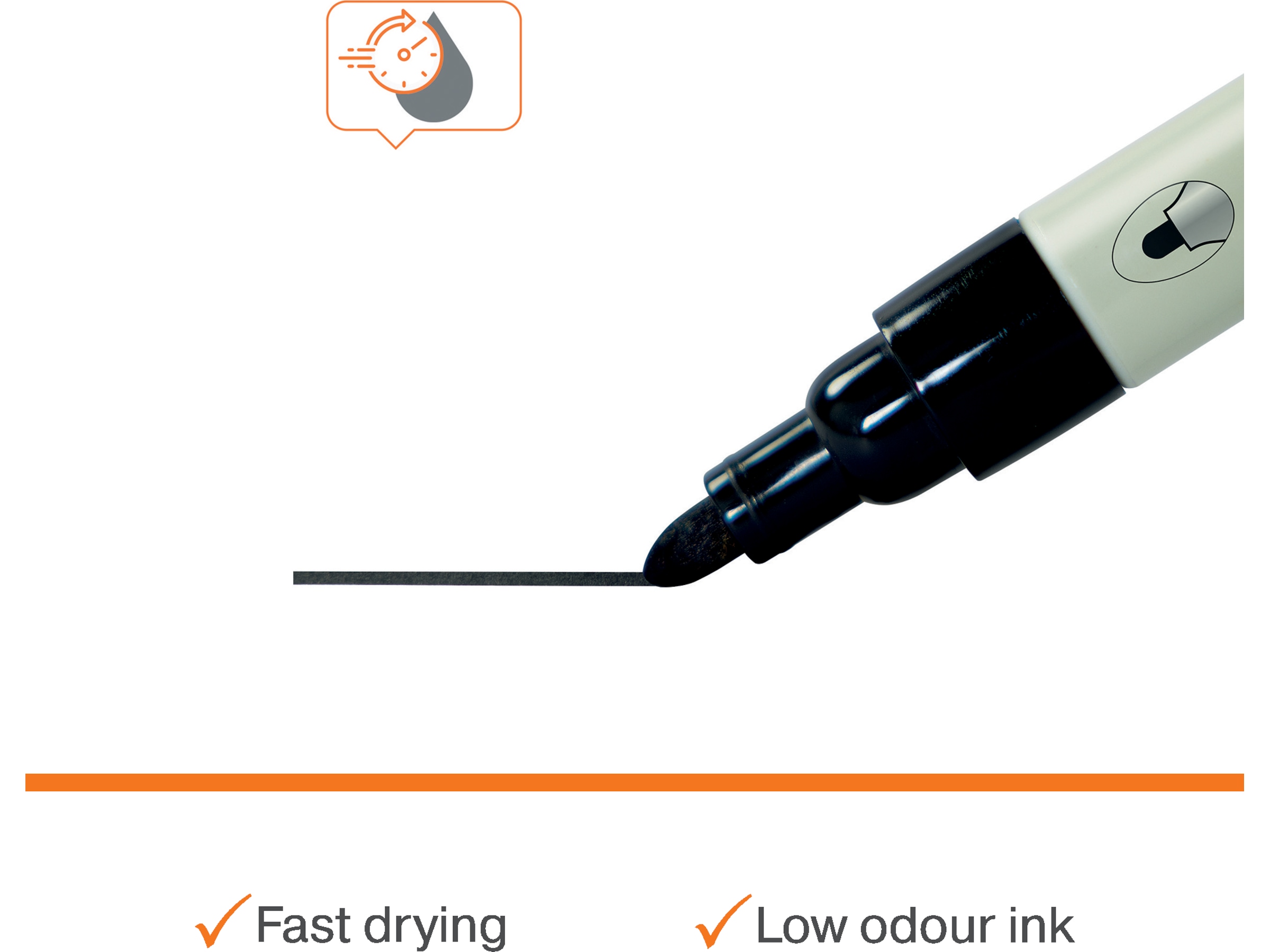 Nobo whiteboardpenner, 4-pack (sort) Whiteboardtavler