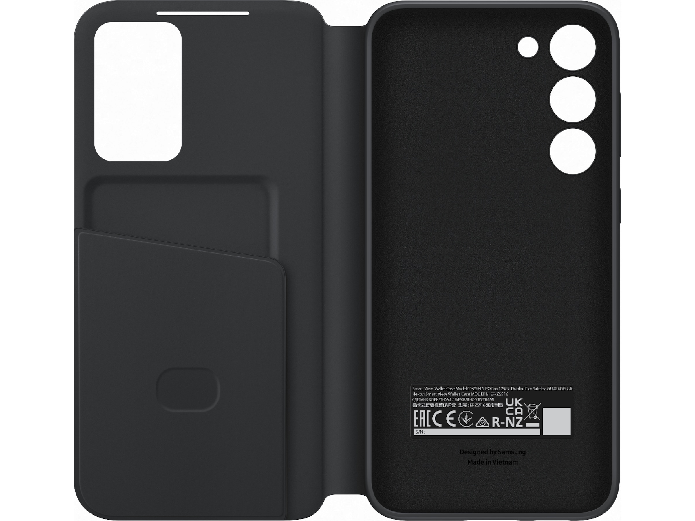 Samsung Galaxy S23+ Smart View Lommebokdeksel (sort) Mobildeksel