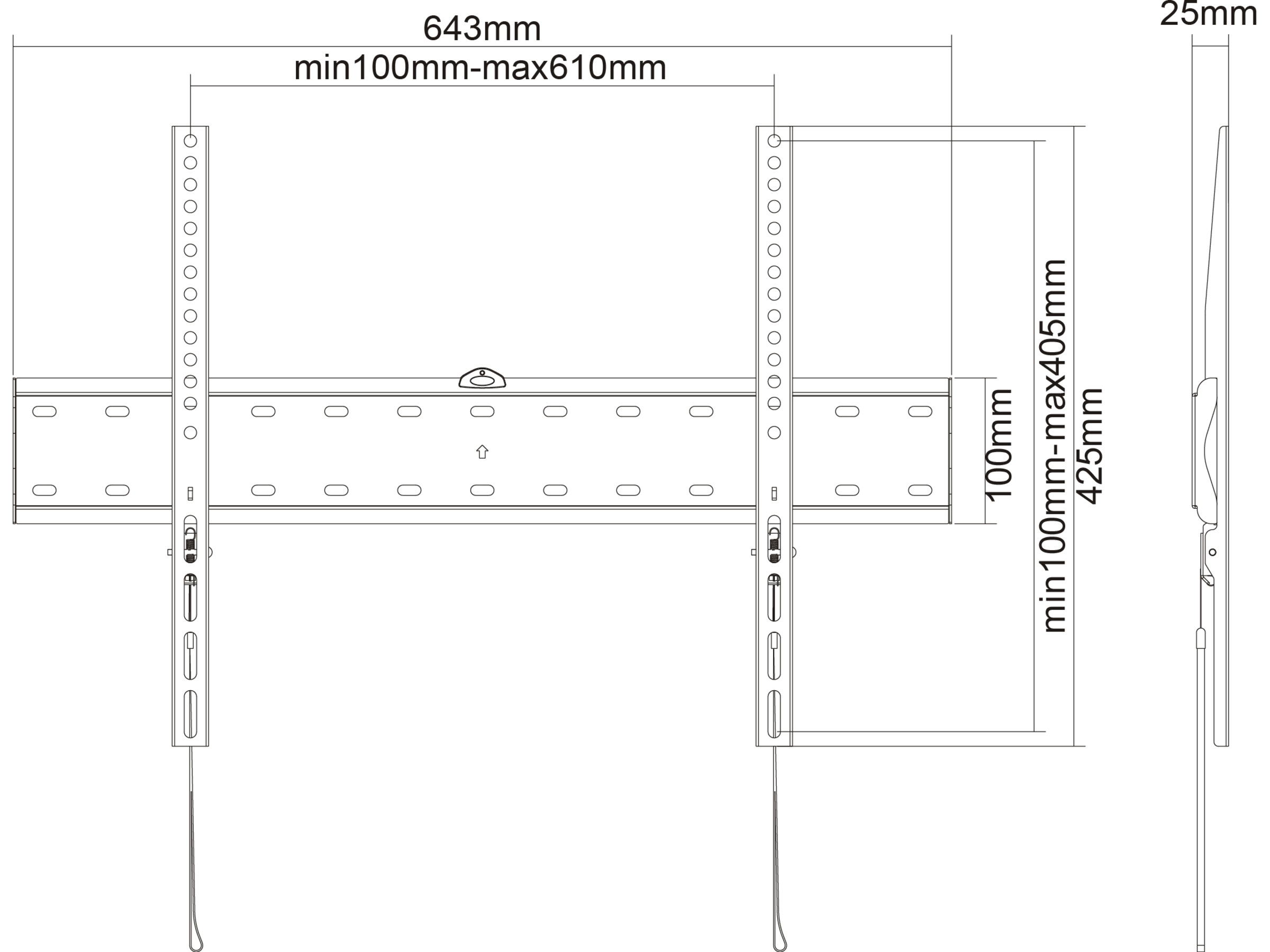 Andersson FDW 2.3 veggfeste TV slim 37-70" -B-Grade Demo TV/projektor