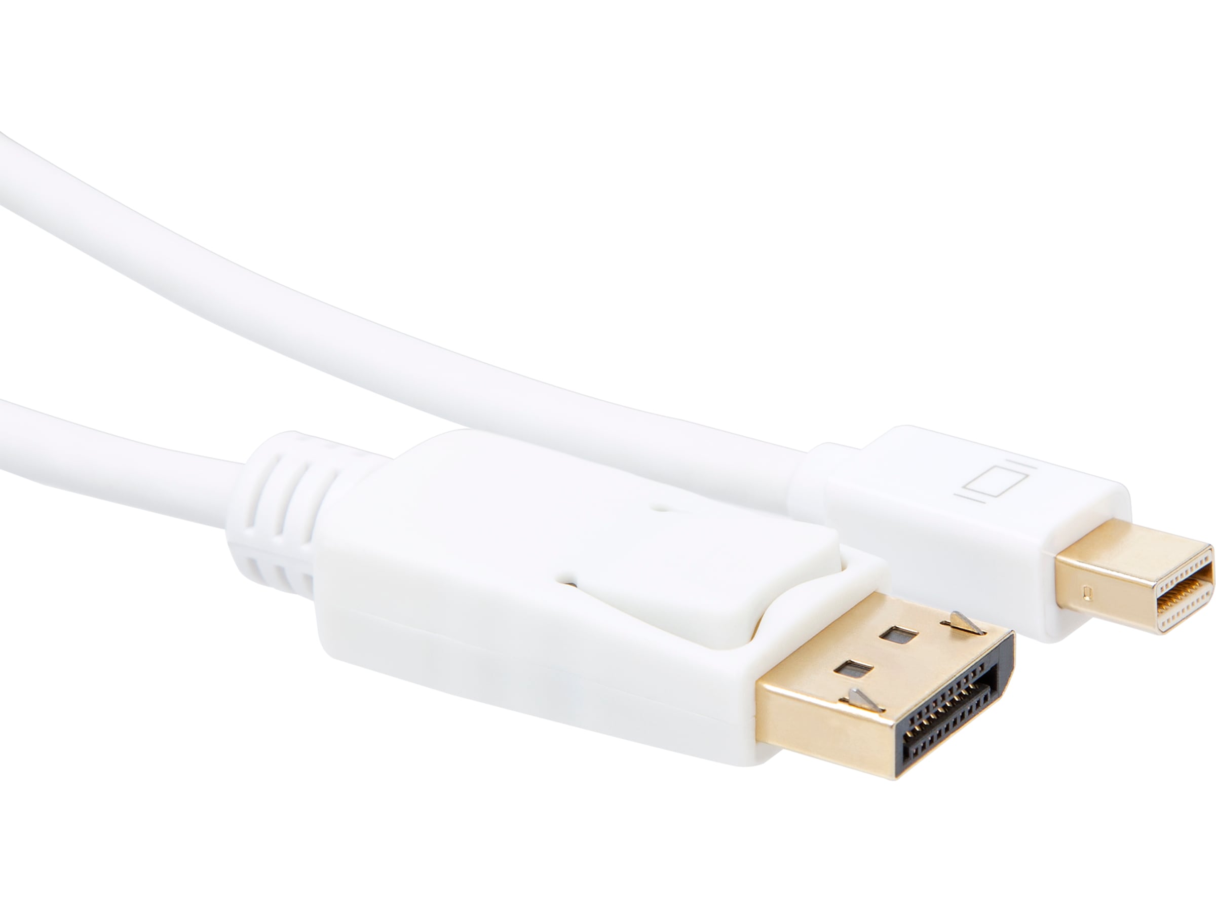 MiniDP til Displayport kabel 5m (hvit) Monitorkabler