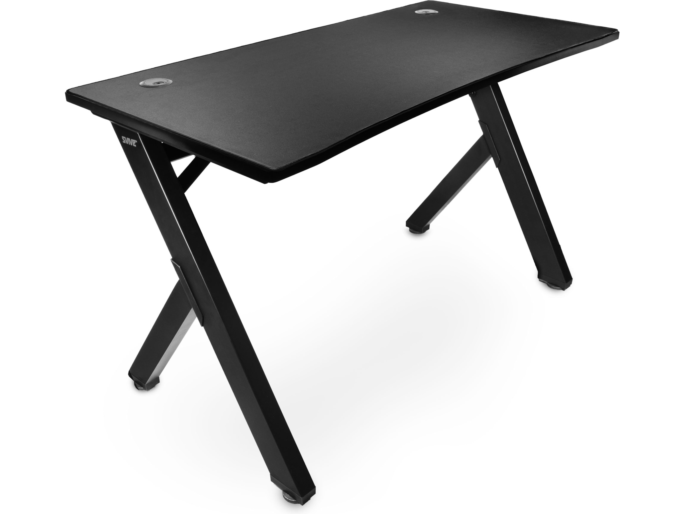Svive Cygnus Gaming Desk matt sort med sorte sømmer Gamingdesk