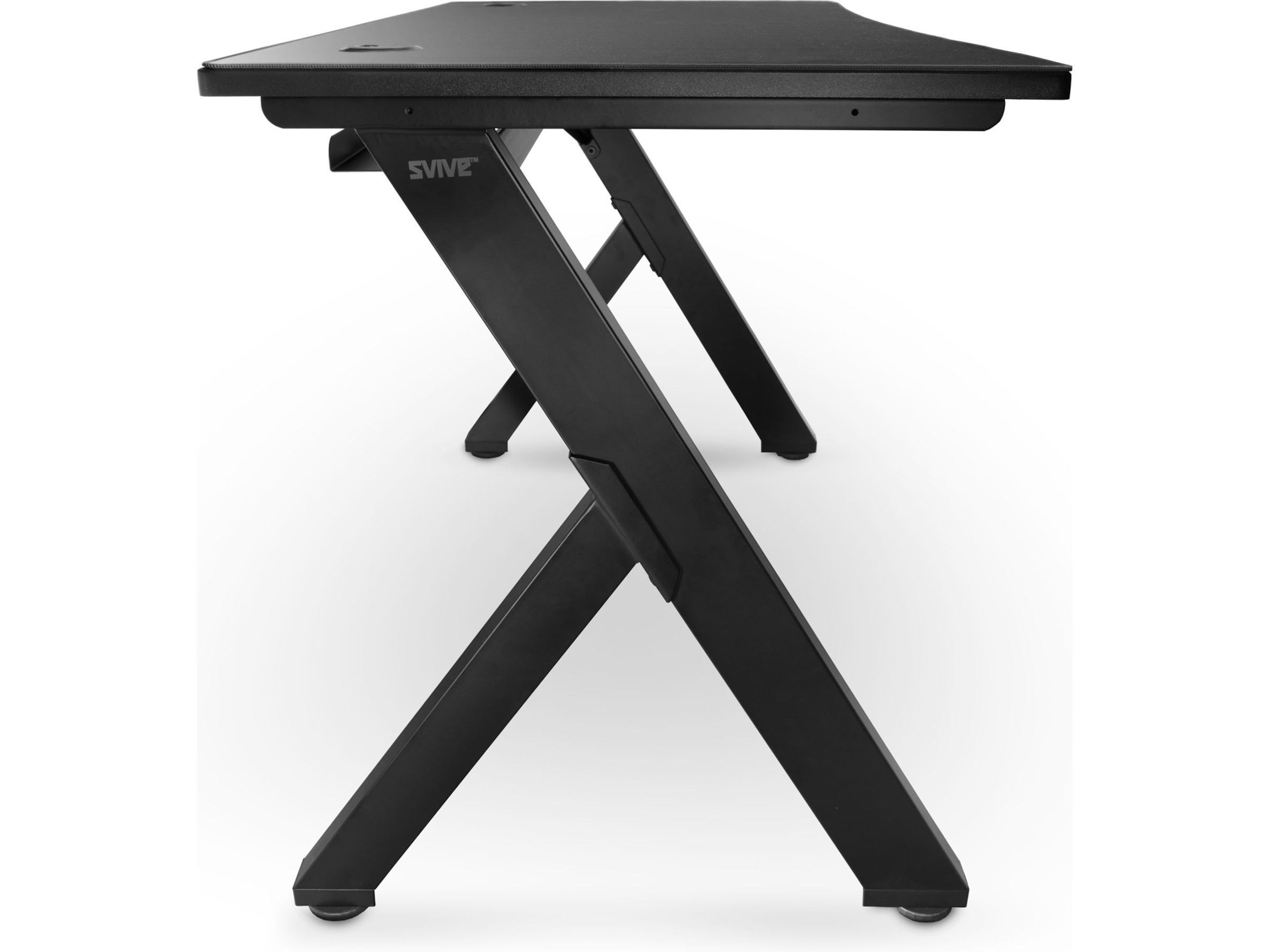 Svive Cygnus Gaming Desk matt sort med sorte sømmer Gamingdesk