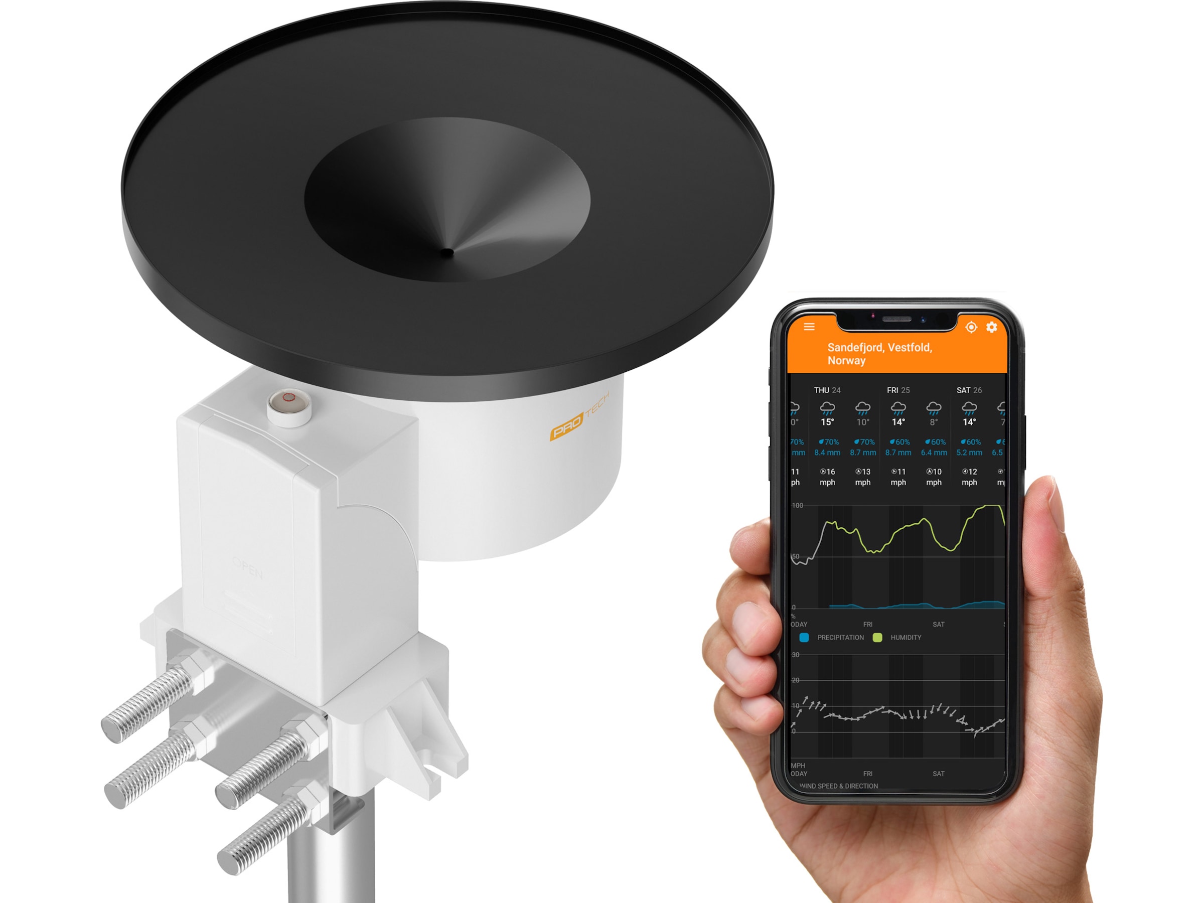 ProTech Rain Gauge Sensor Værstasjoner Komplett.no