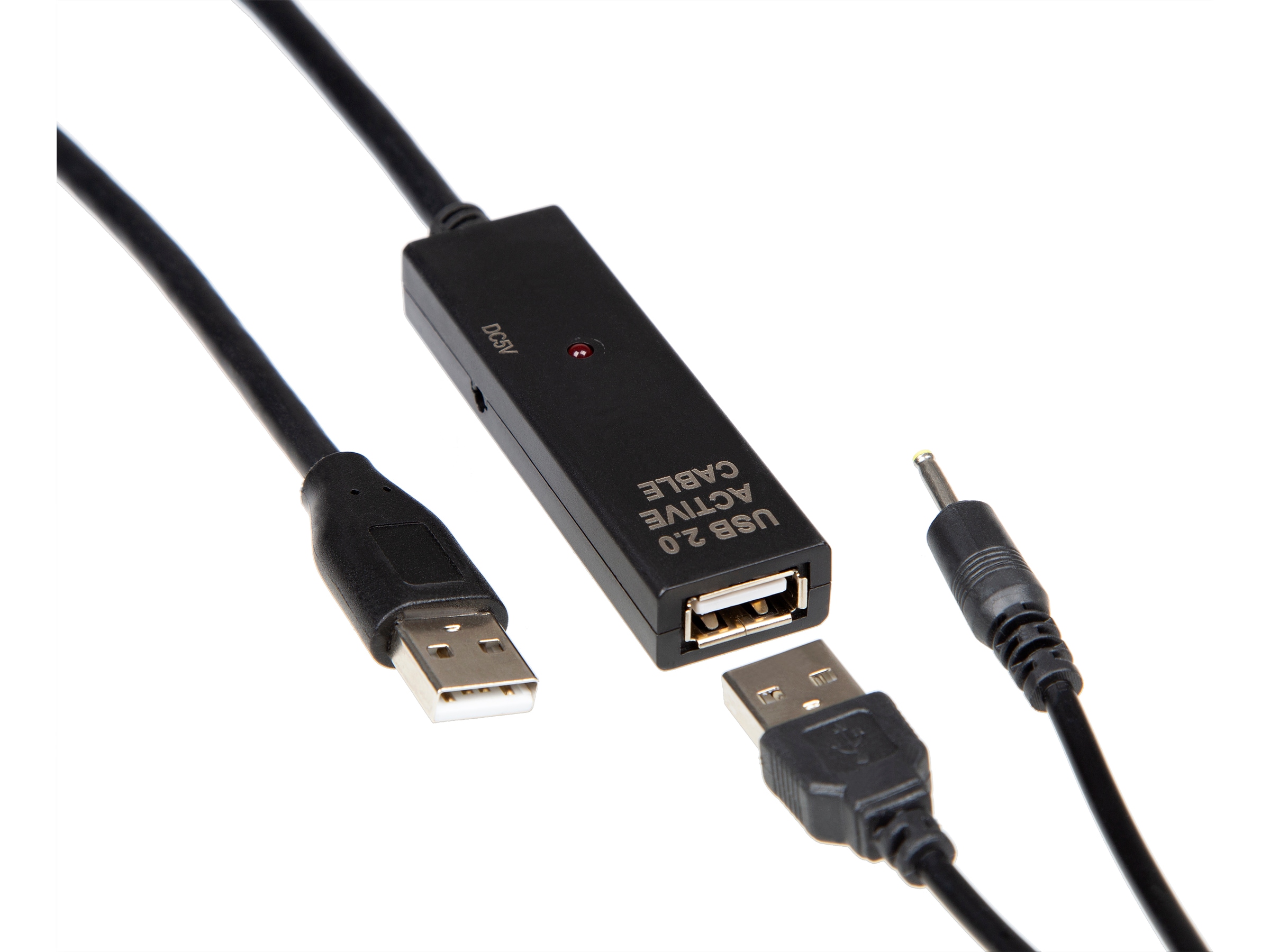 USB-A Forlengelseskabel 10m (sort) USB-kabler
