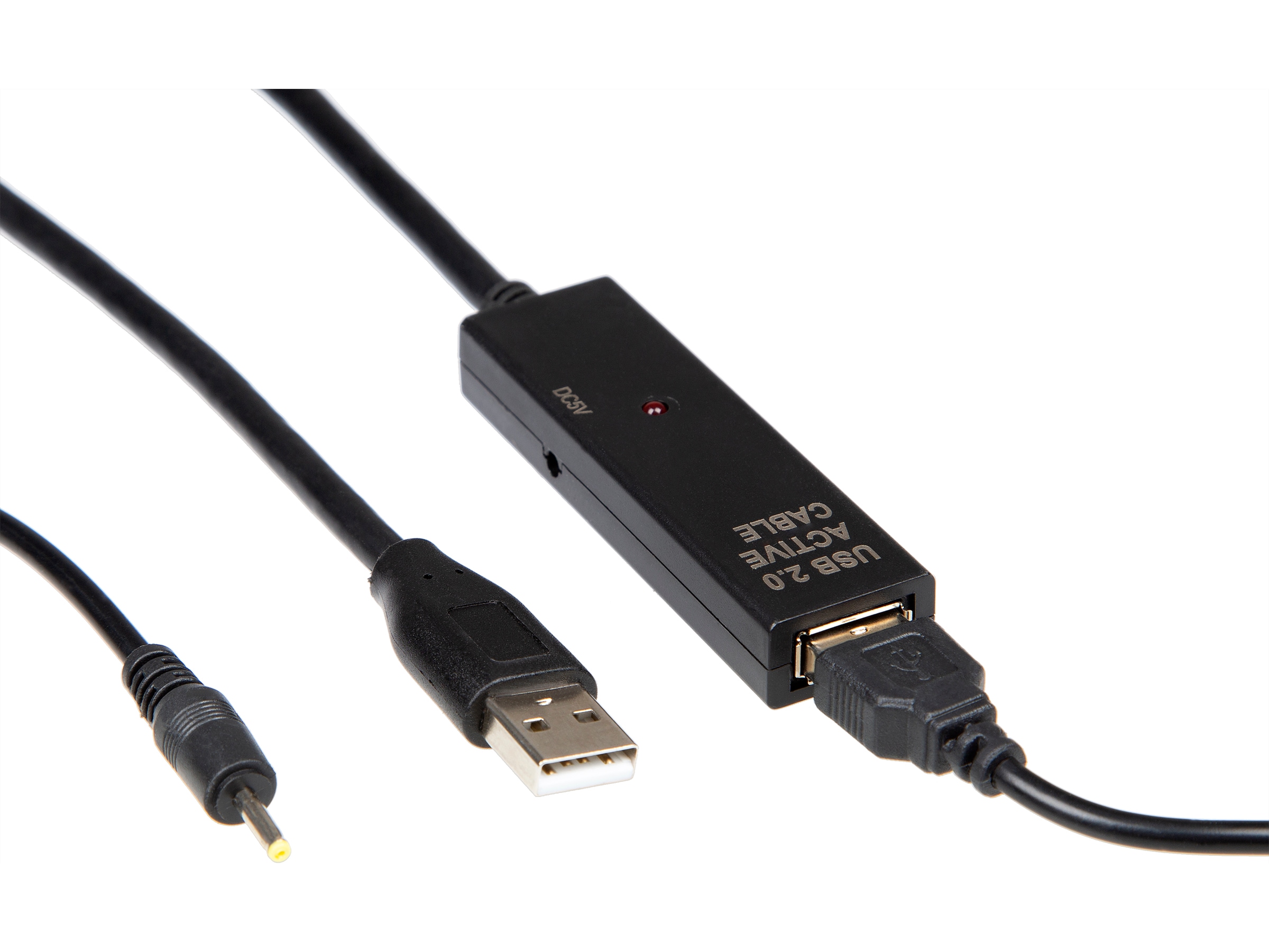USB-A Forlengelseskabel 10m (sort) USB-kabler