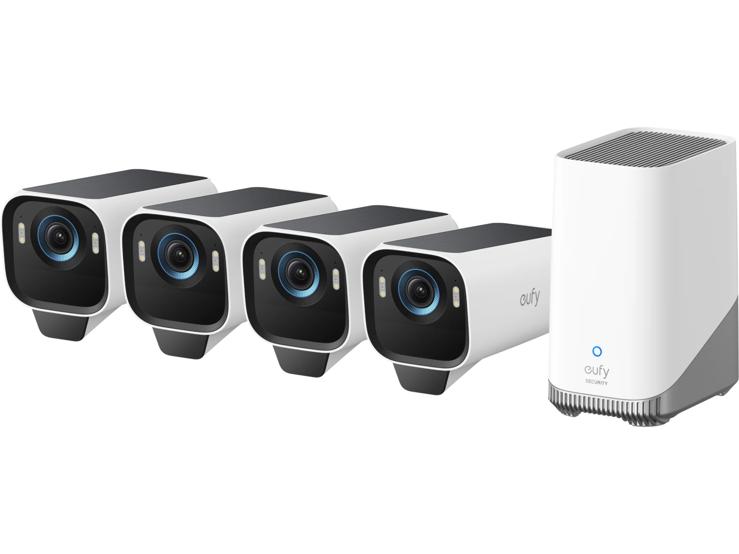 Eufy eufyCam S3 Pro overvåkningskamera Kit 4 pack + HomeBase S380 Overvåkningskameraer