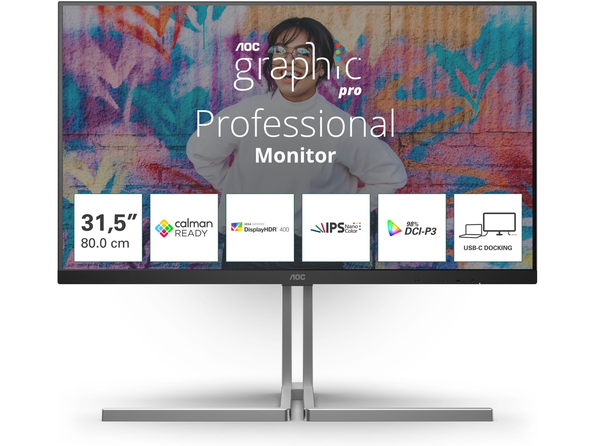 AOC 32" 4K skjerm U32U3CV Skjermer