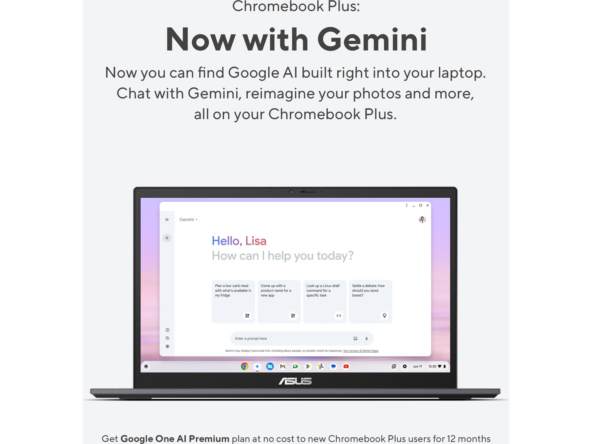 Asus Chromebook Plus CX34 14" FHD (hvit) -B-Grade Demo bærbar PC