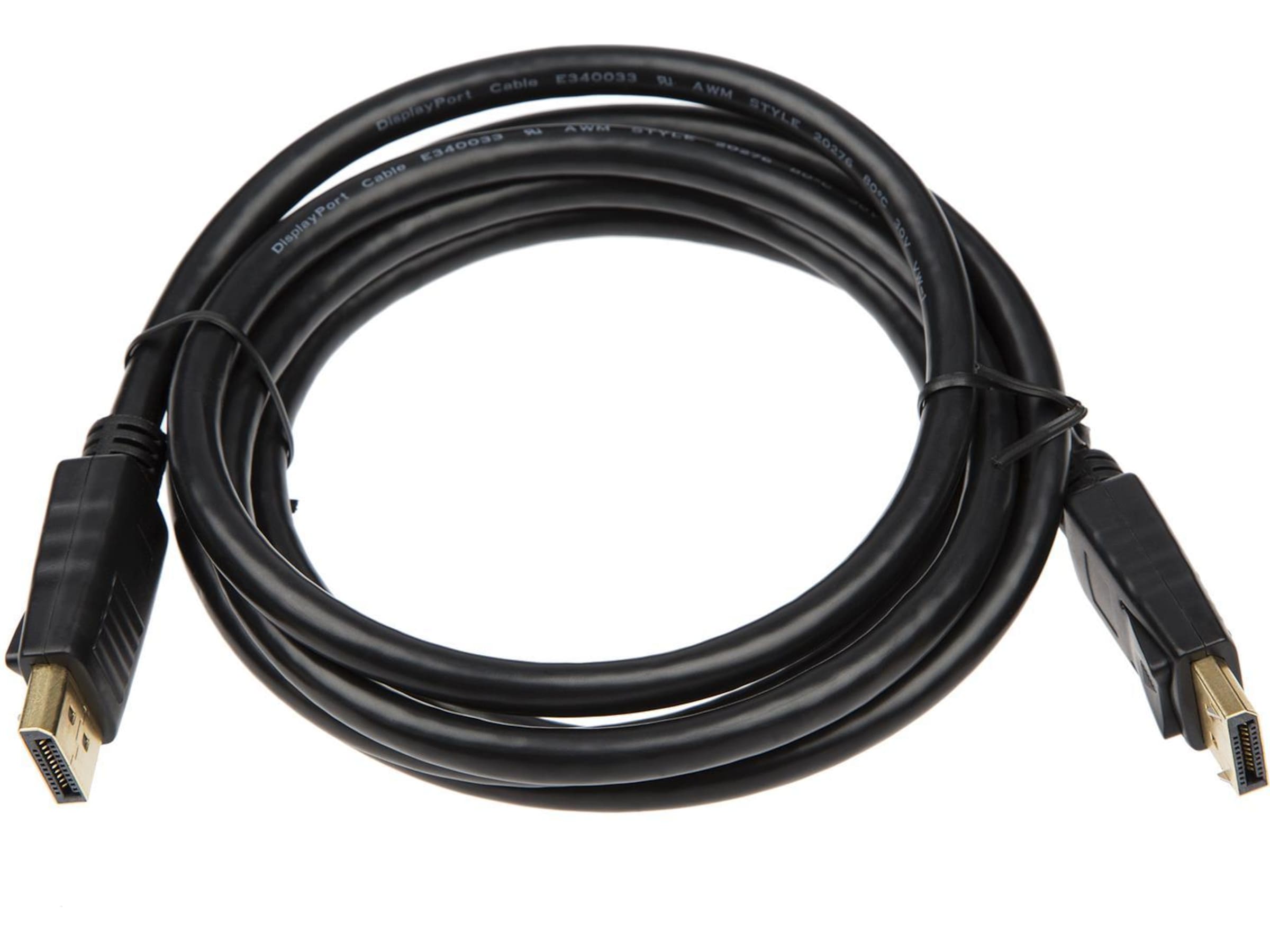 Displayport kabel 1m (sort) Monitorkabler