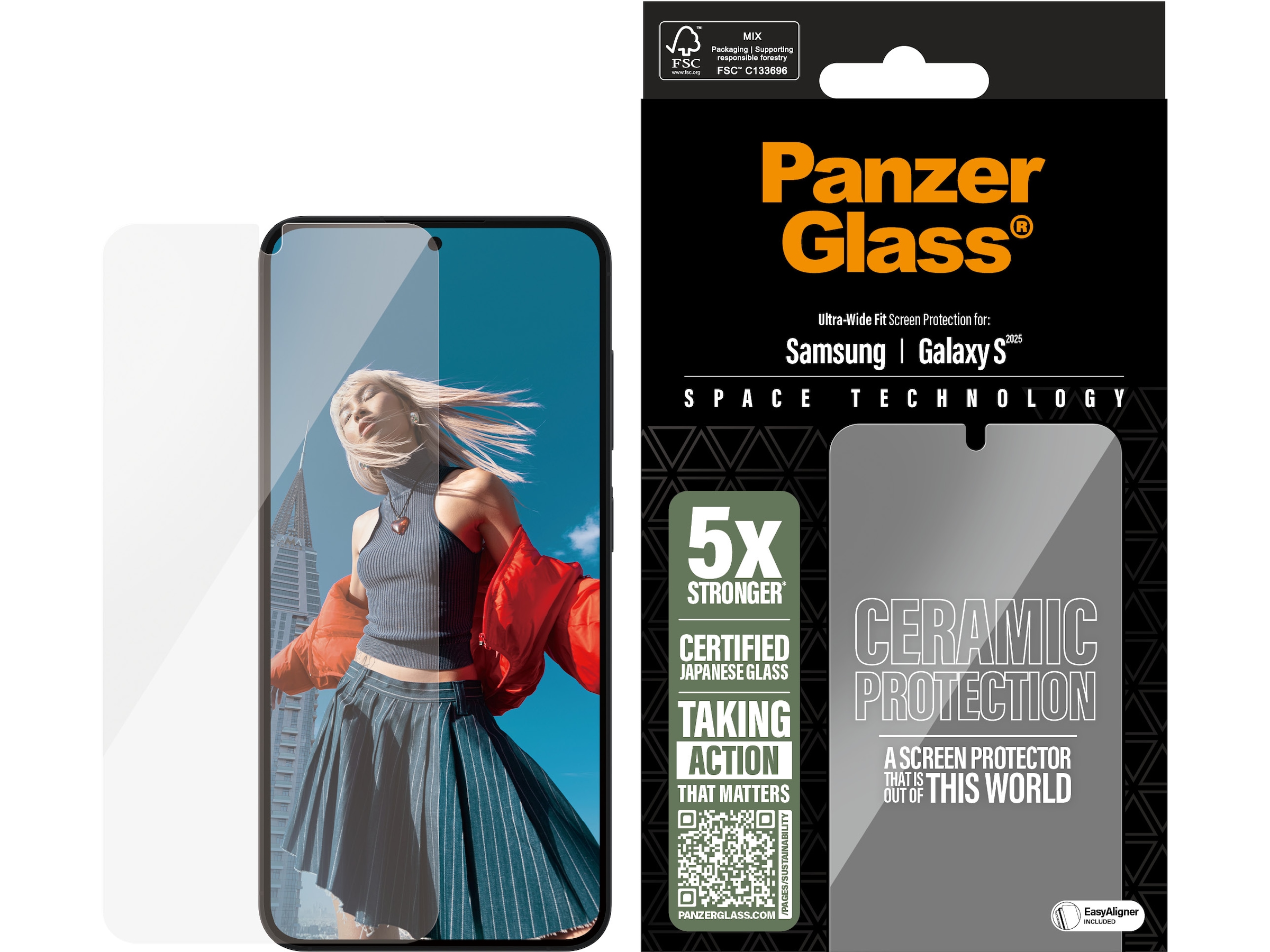 PanzerGlass Galaxy S25 Ceramic Skjermbeskytter Skjermbeskytter