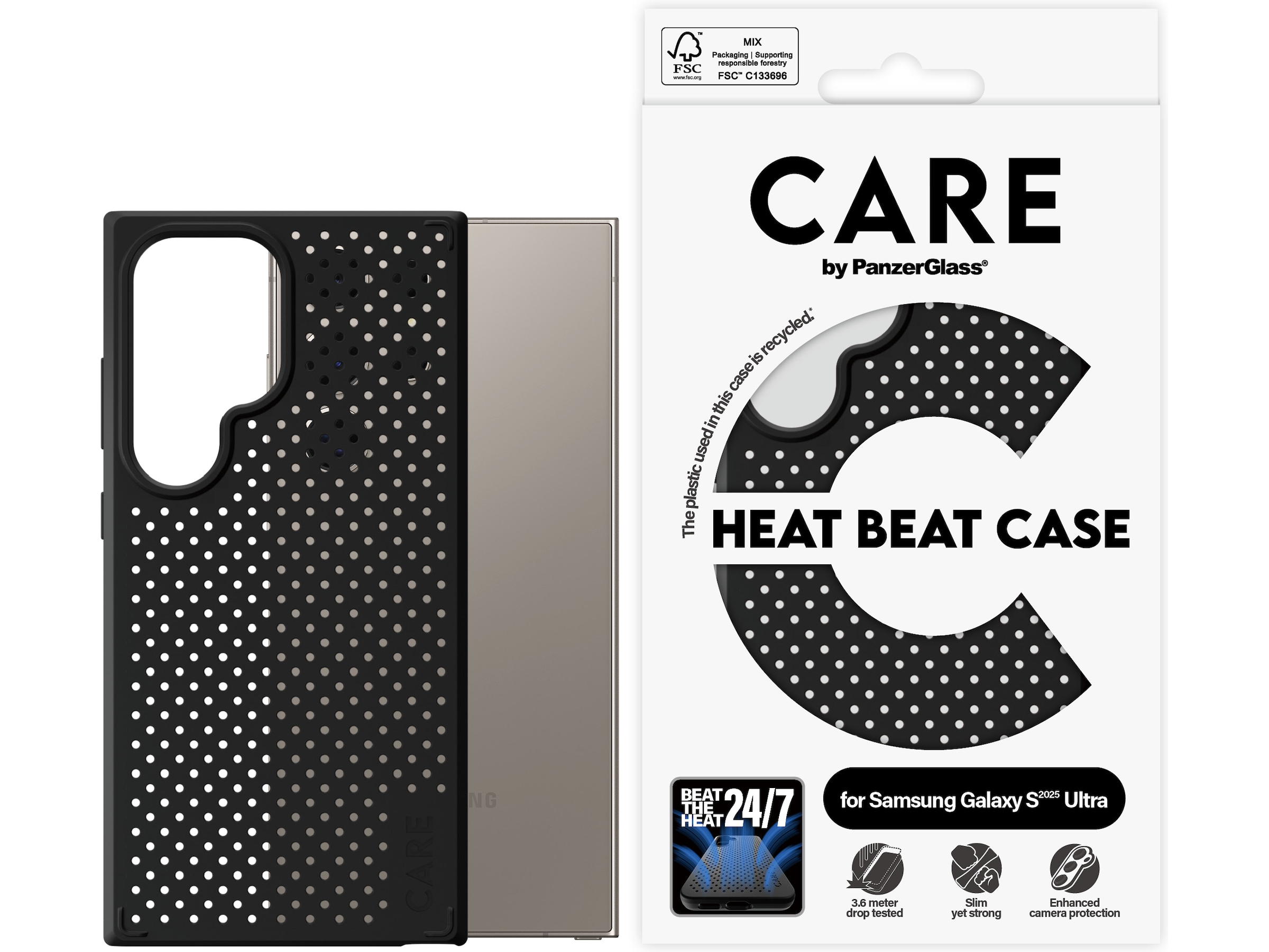 PanzerGlass CARE Galaxy S25 Ultra Heat Beat deksel Mobildeksel