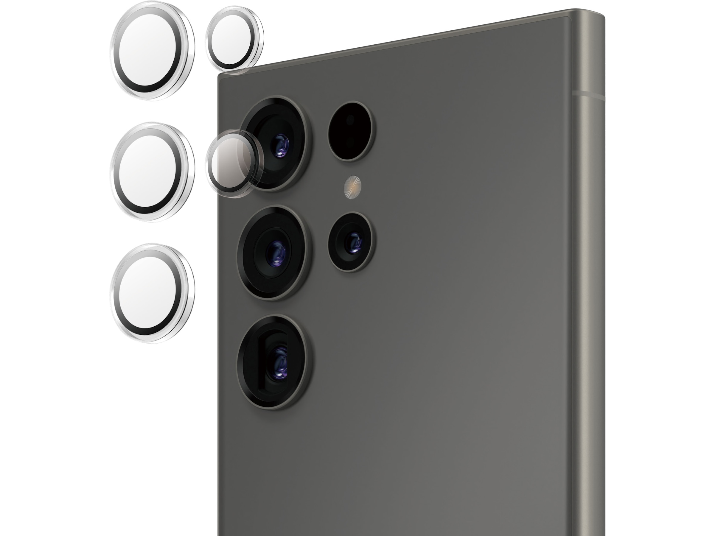 PanzerGlass Galaxy S25 Ultra Hoops Linsebeskytter (gjennomsiktig) Skjermbeskytter