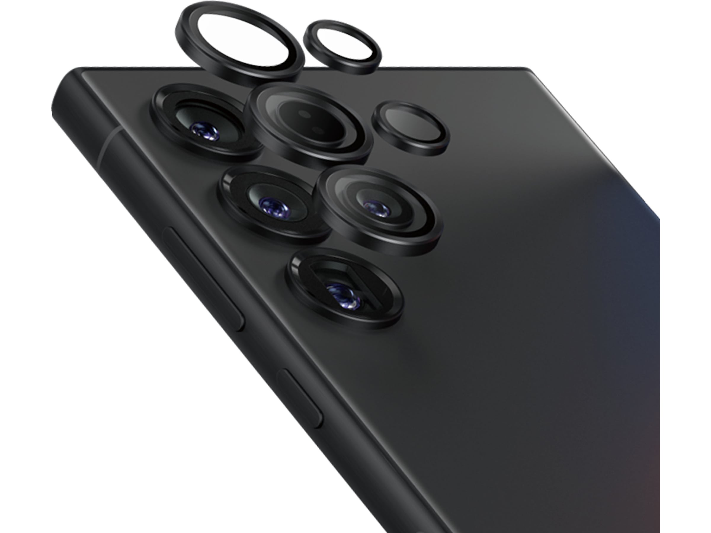 PanzerGlass Galaxy S25 Ultra Hoops Ceramic Linsebeskytter (sort) Skjermbeskytter