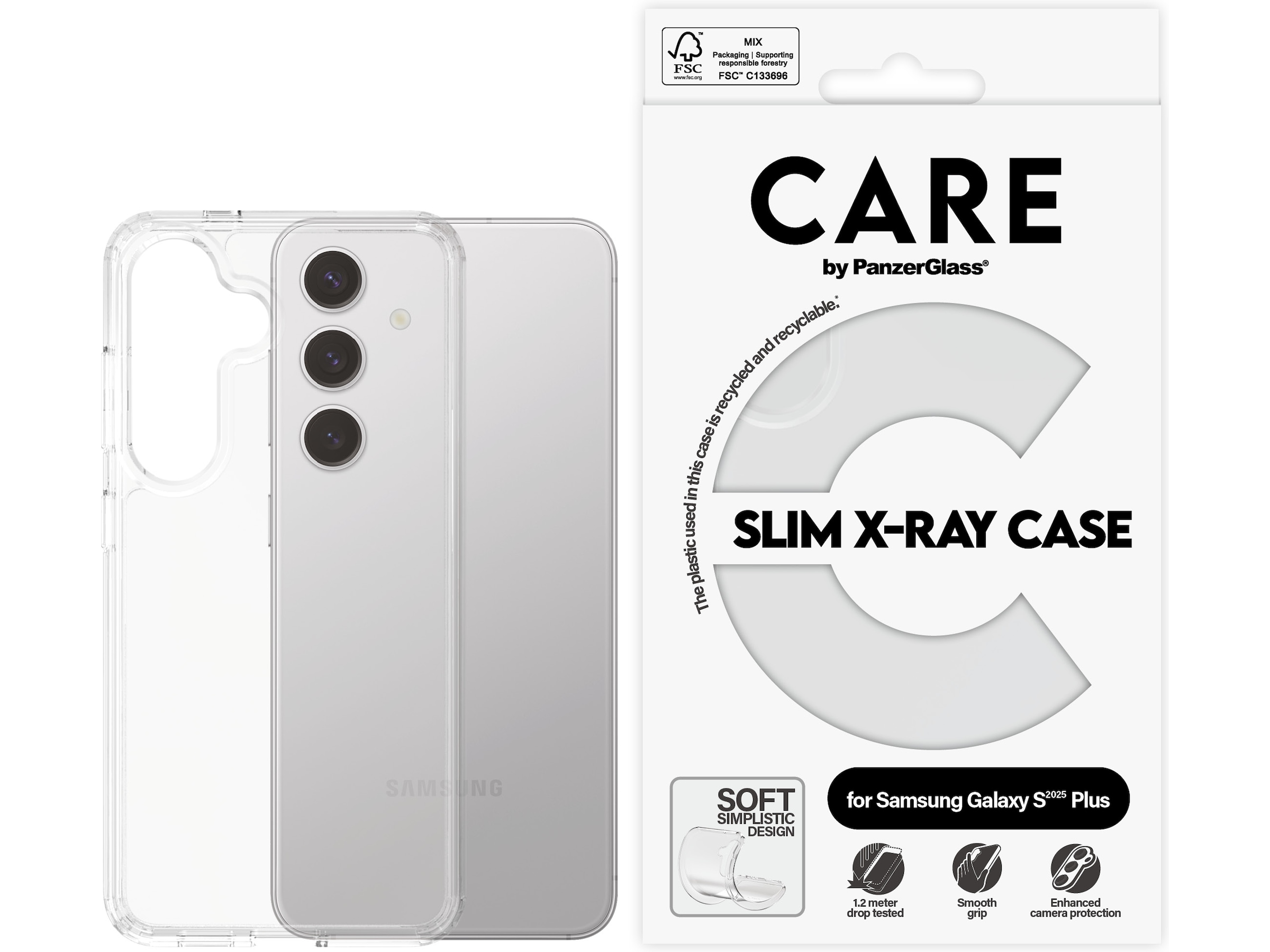 PanzerGlass CARE Galaxy S25+ Fashion silikondeksel (gjennomsiktig) Mobildeksel