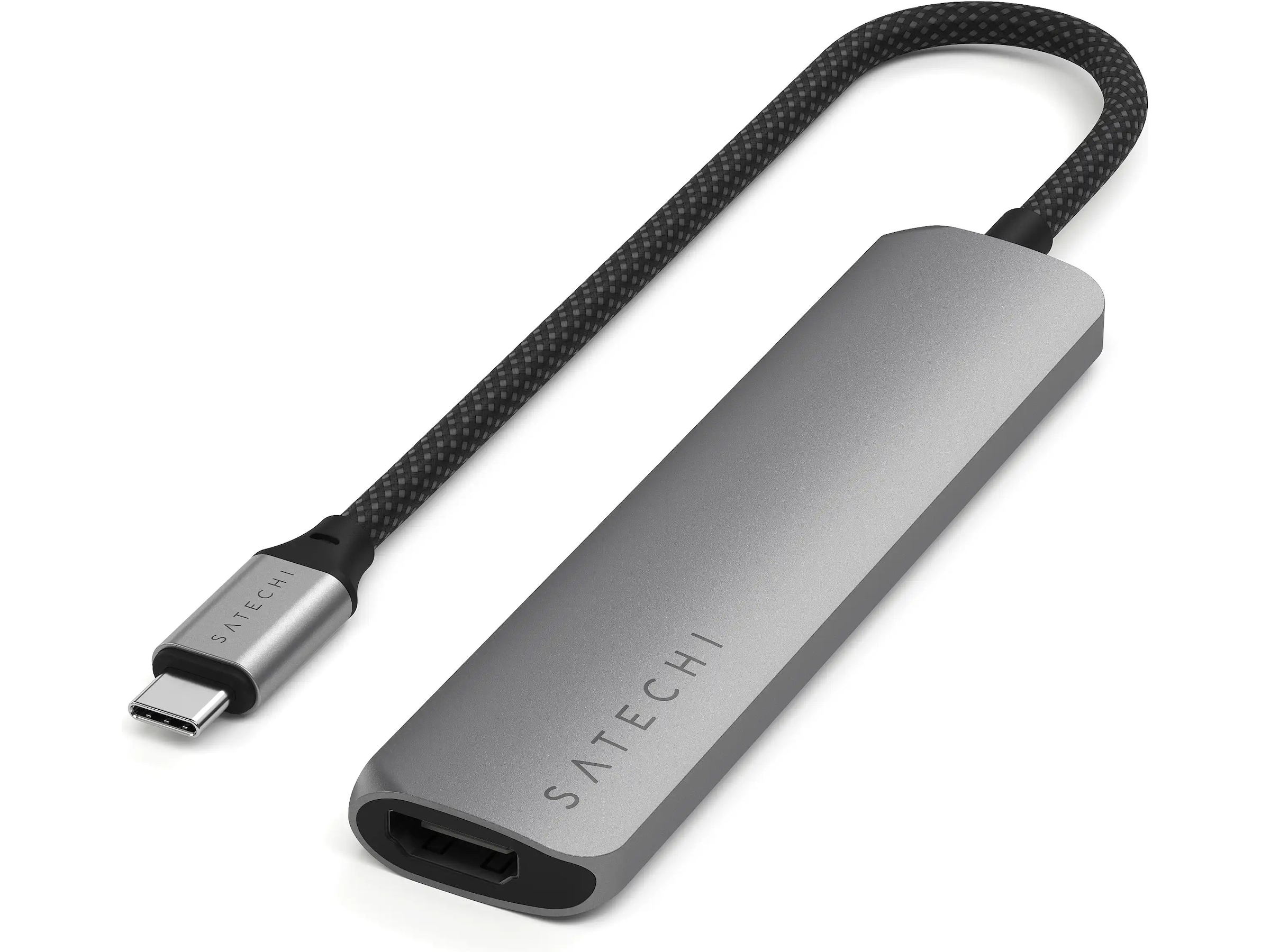 Satechi 6-i-1 Slim Multiport docking (stellargrå) Dockingstasjon & USB-HUB