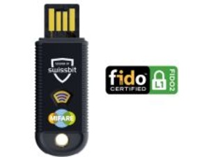Swissbit iShield Key Pro USB-A sikkerhetsnøkkel med FIDO2 og MIFARE