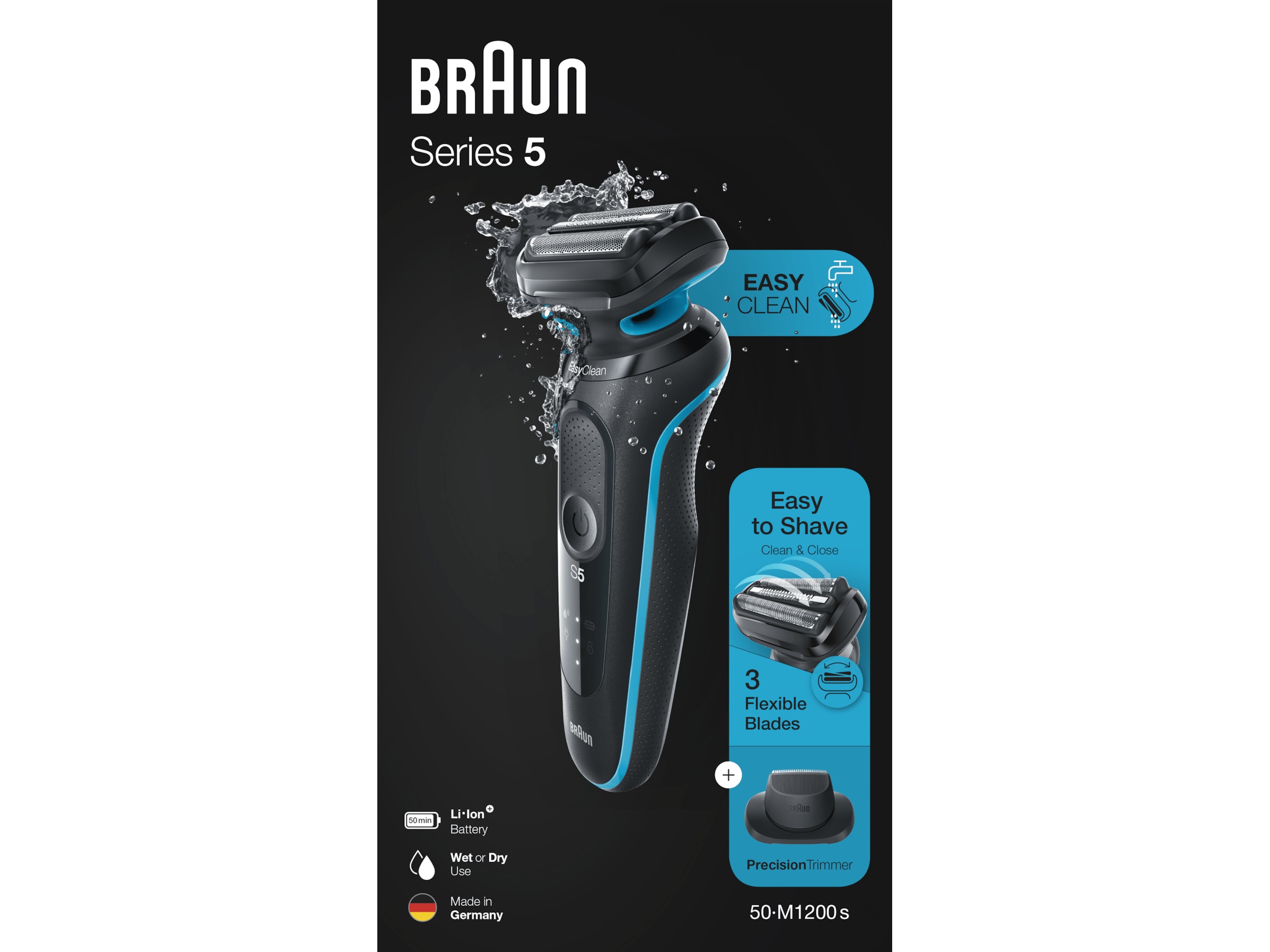 Braun Series 5 50-M1200s Elektrisk Barbermaskin - Barbermaskiner ...