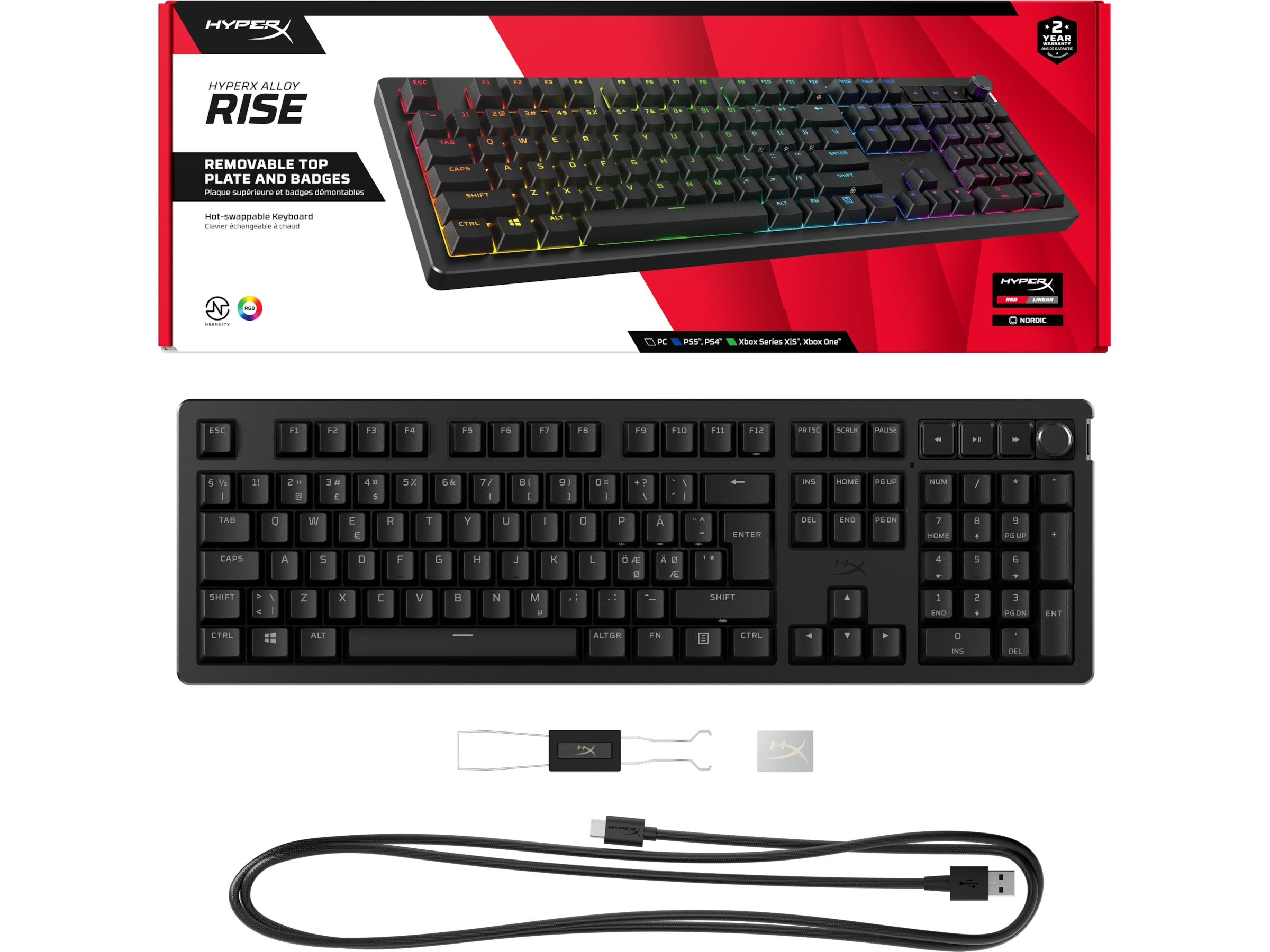 HyperX Alloy Rise gamingtastatur (sort) Gamingtastatur