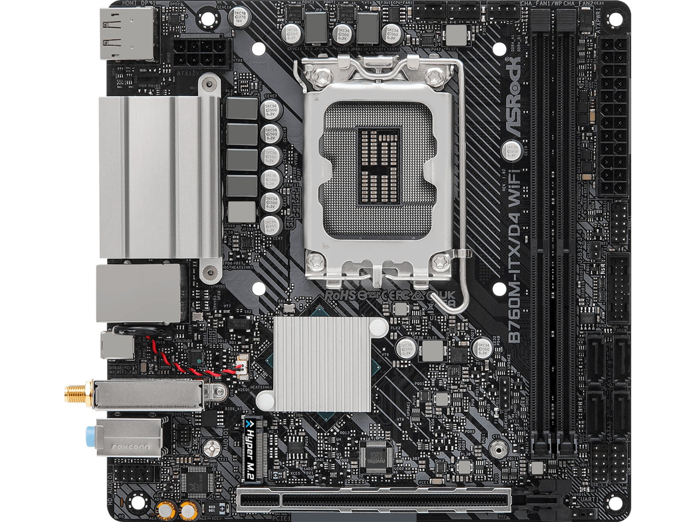 ASRock B760M-ITX/D4 WIFI Hovedkort Intel Socket
