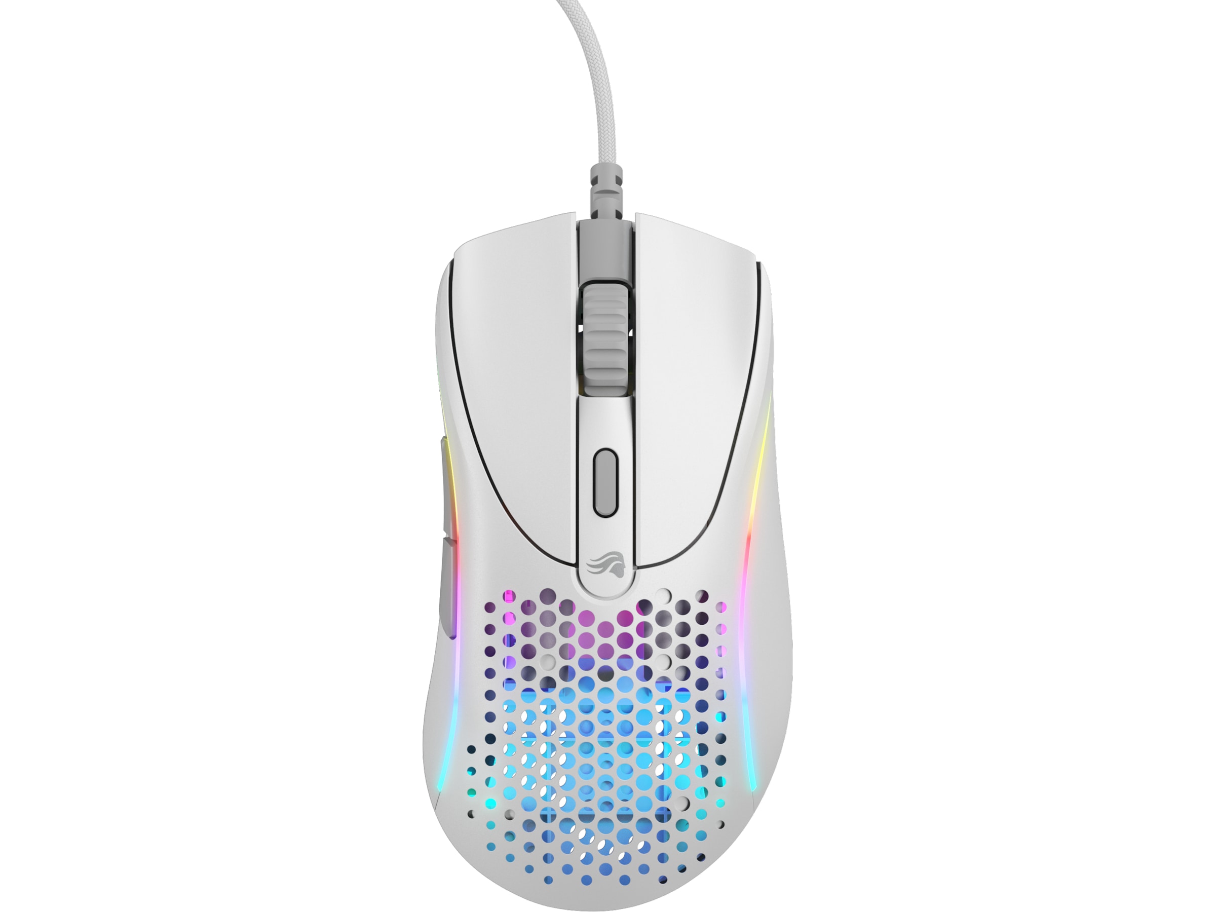 Glorious Model D 2 Gamingmus (hvit) Gamingmus