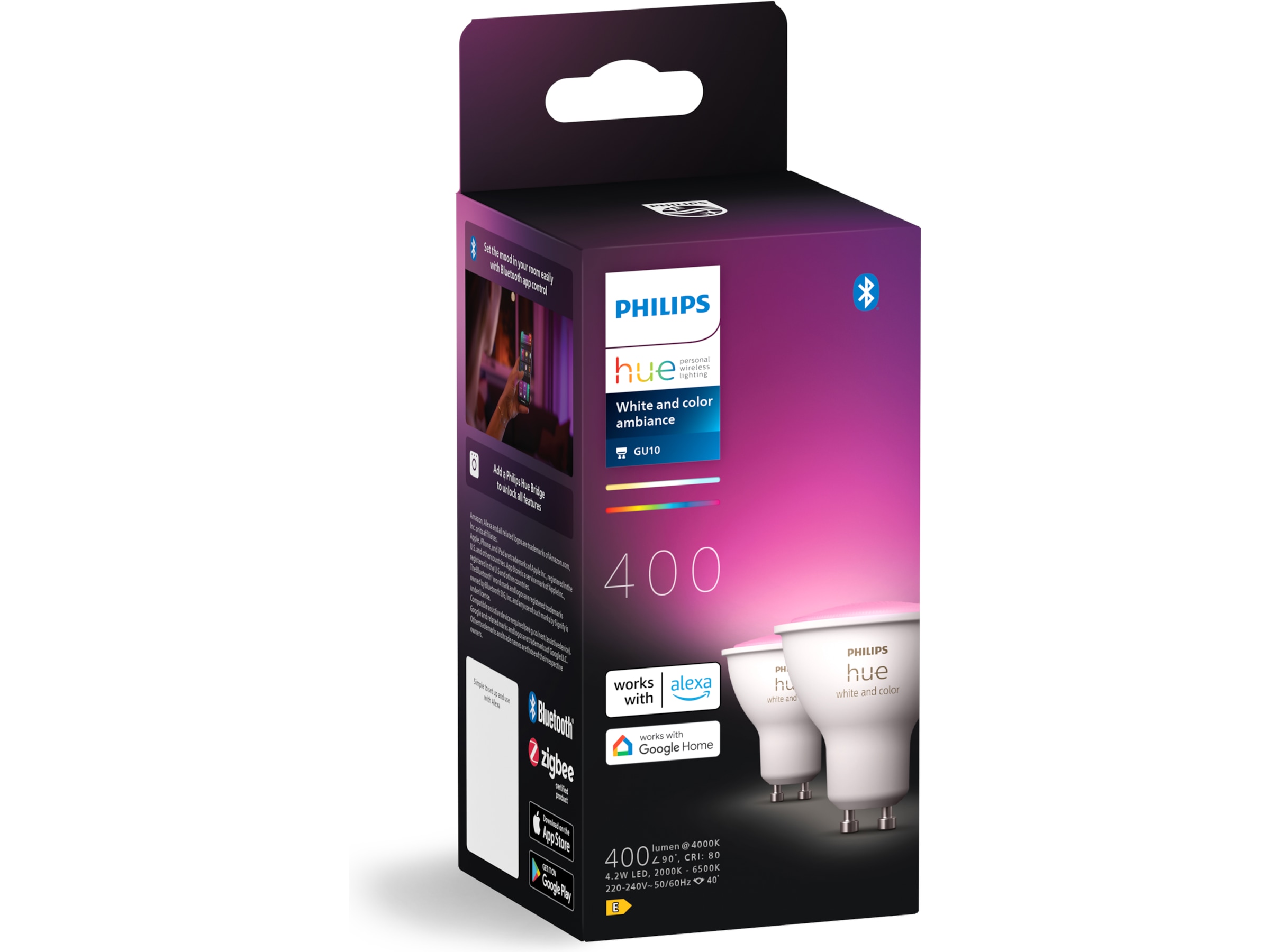 Philips Hue White & Color Ambiance GU10 2PK Lyspærer & LED-pærer
