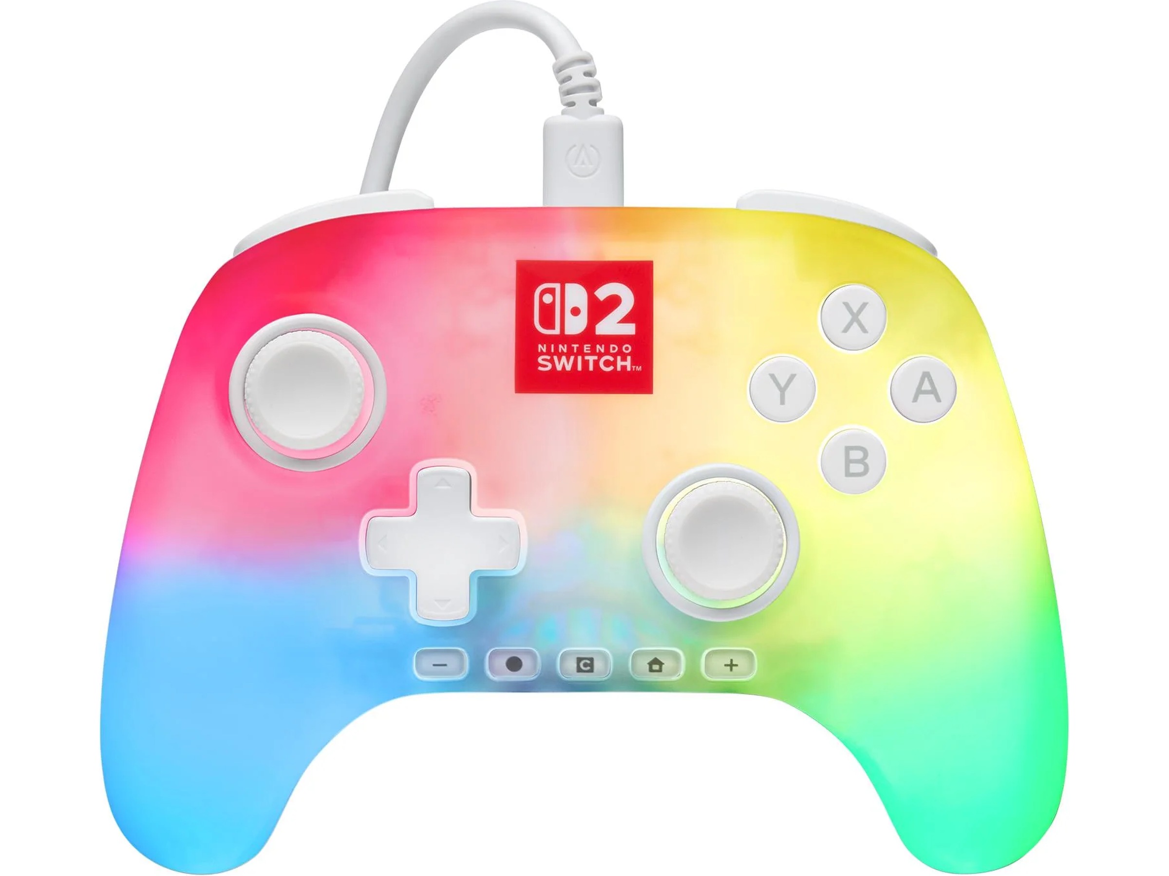 PowerA Advantage kontroller Nintento Switch 2 Lumectra White Tilbehør til spillkonsoller