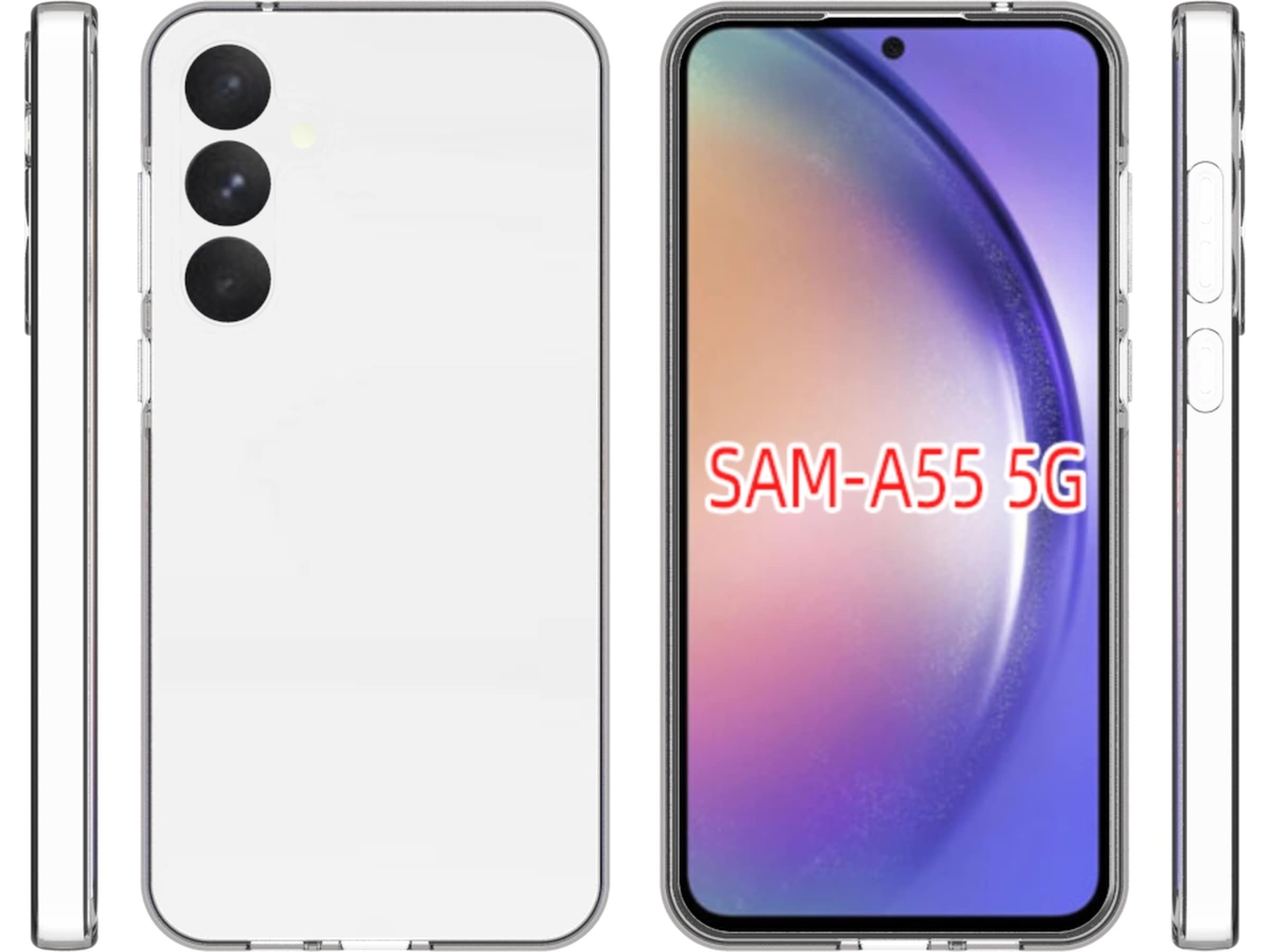 iiglo Samsung Galaxy A55 Silikondeksel (gjennomsiktig) Mobildeksel