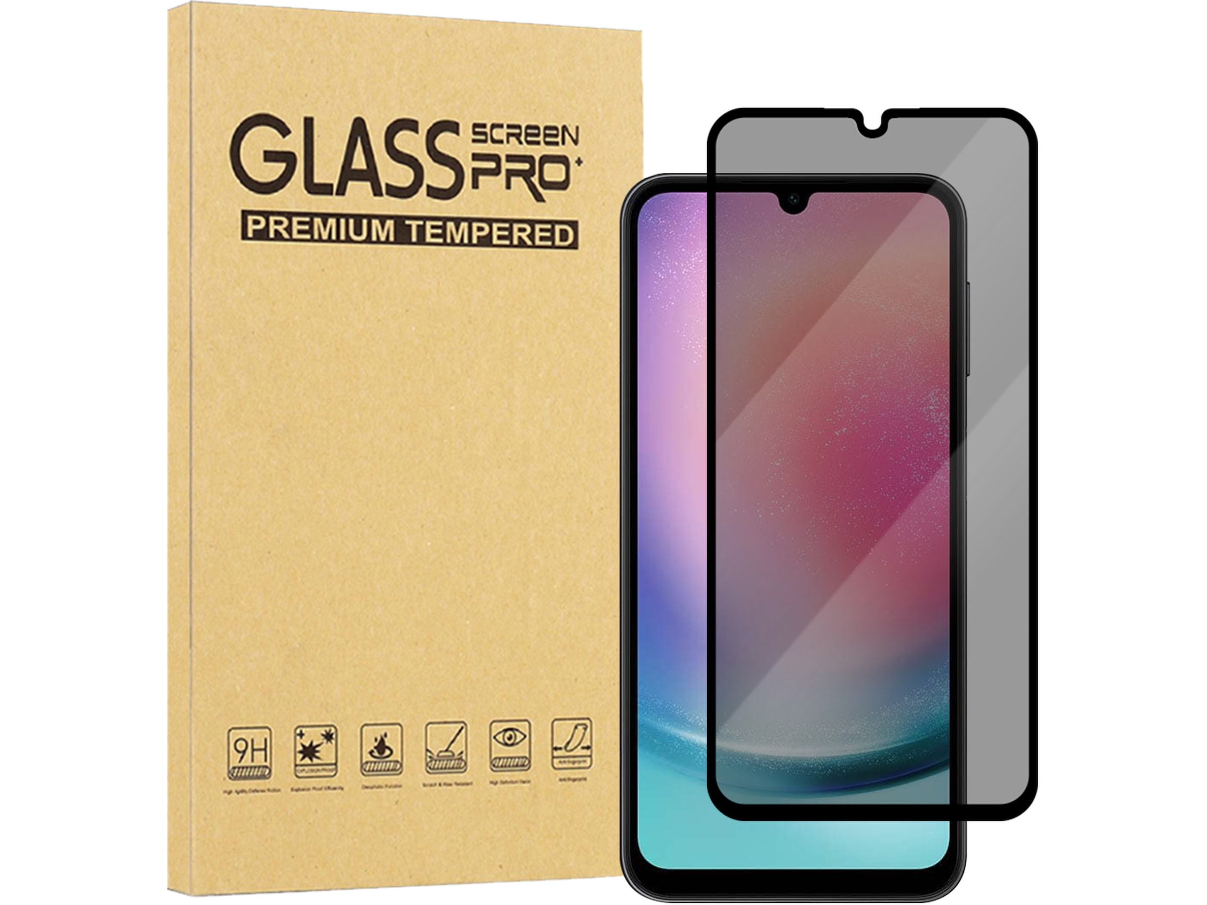iiglo Samsung Galaxy A25 Privacy Skjermbeskytter Skjermbeskytter