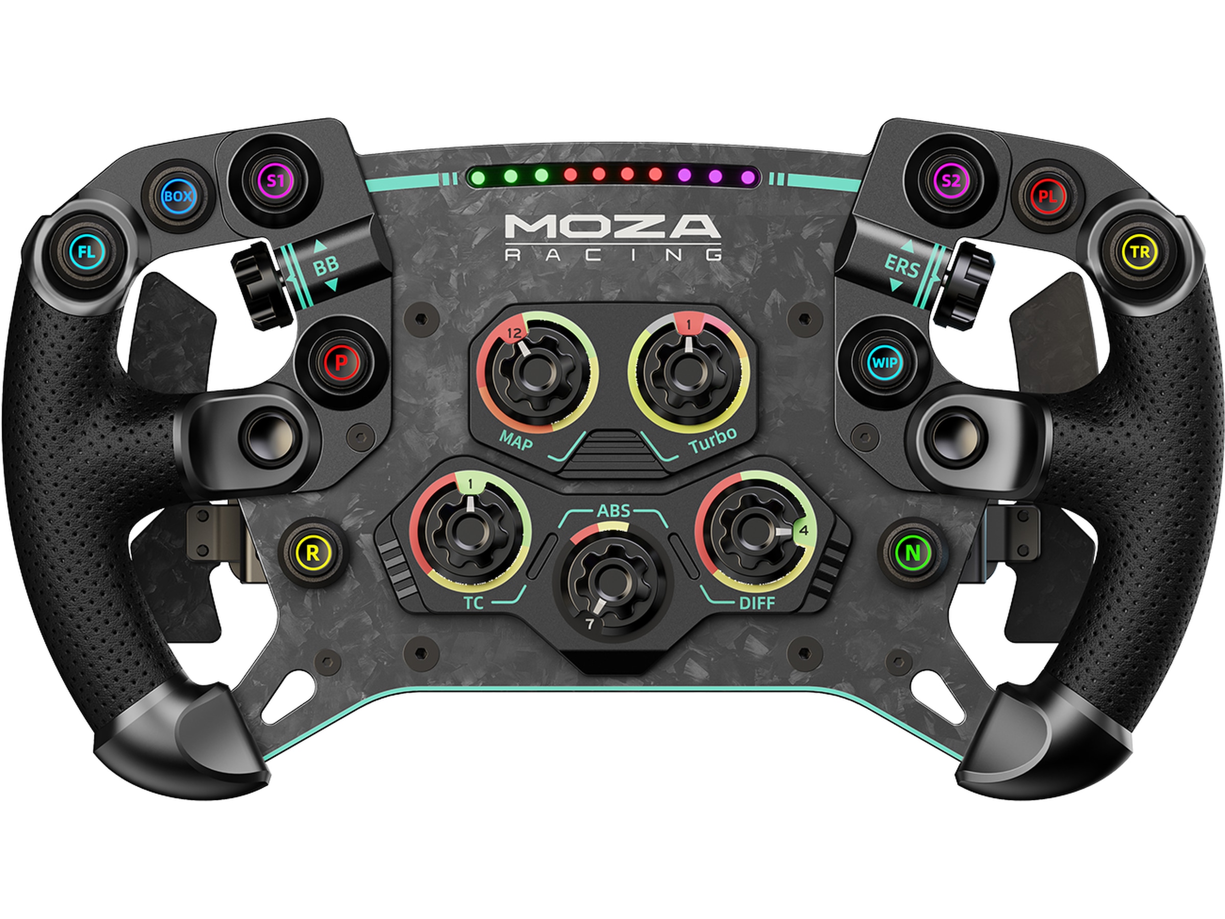 Moza Racing GS V2P Microfiber Leather GT Ratt 30cm Ratt og pedaler