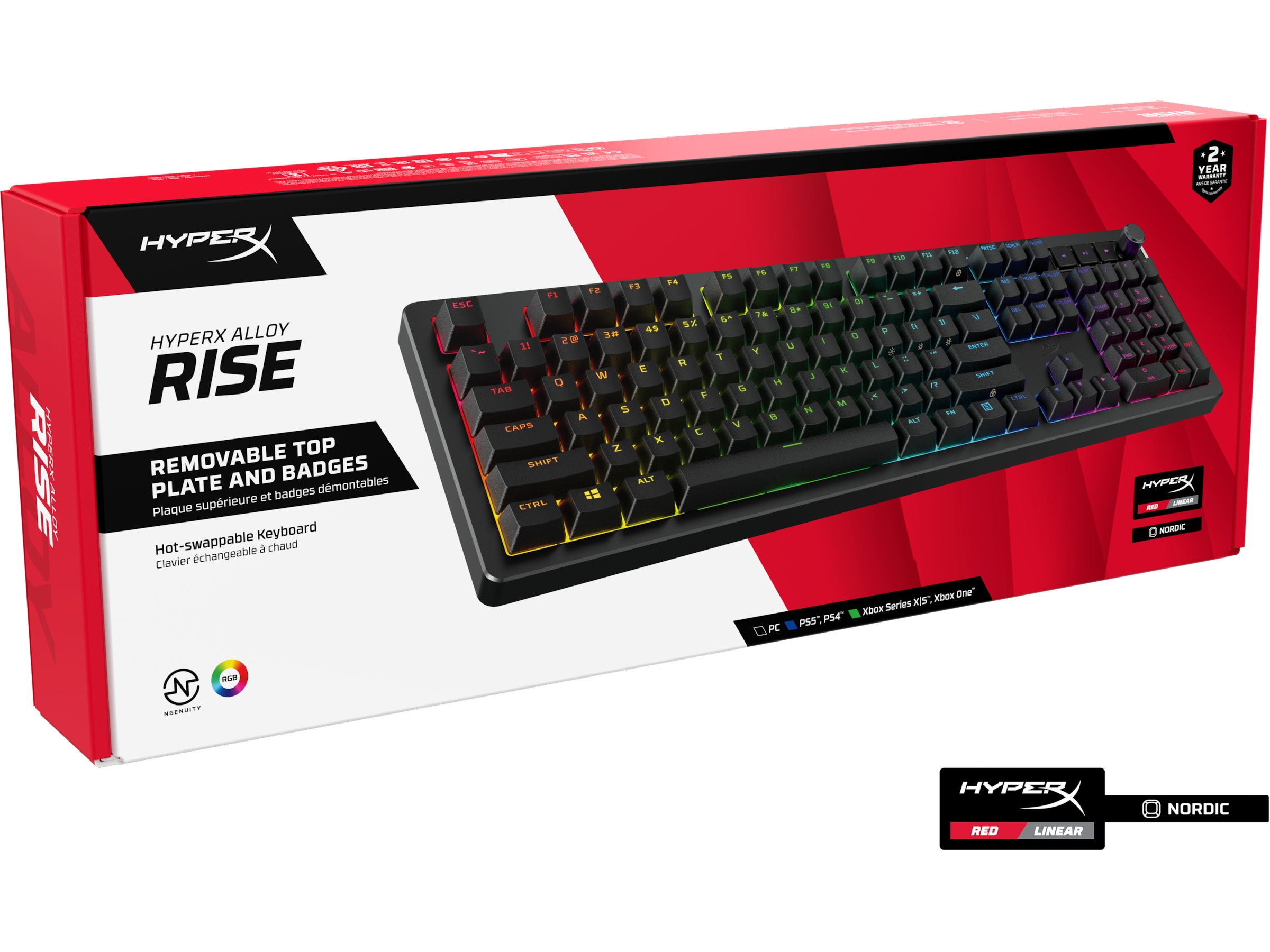 HyperX Alloy Rise gamingtastatur (sort) Gamingtastatur