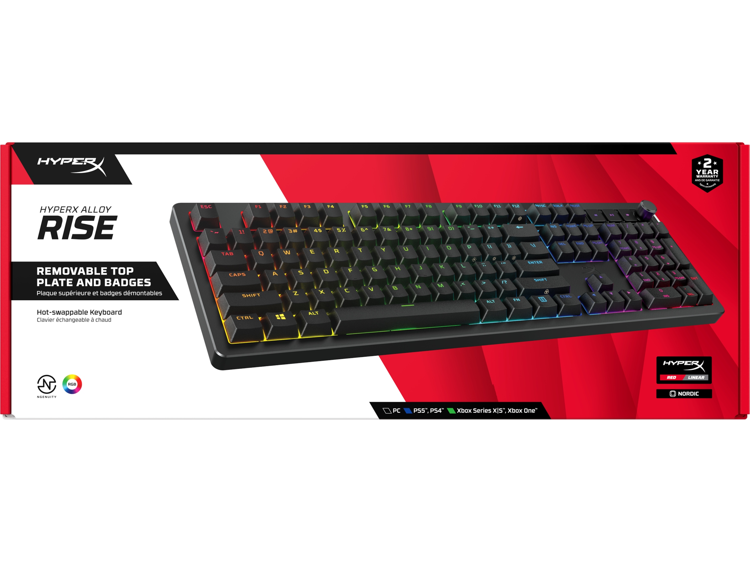 HyperX Alloy Rise gamingtastatur (sort) Gamingtastatur
