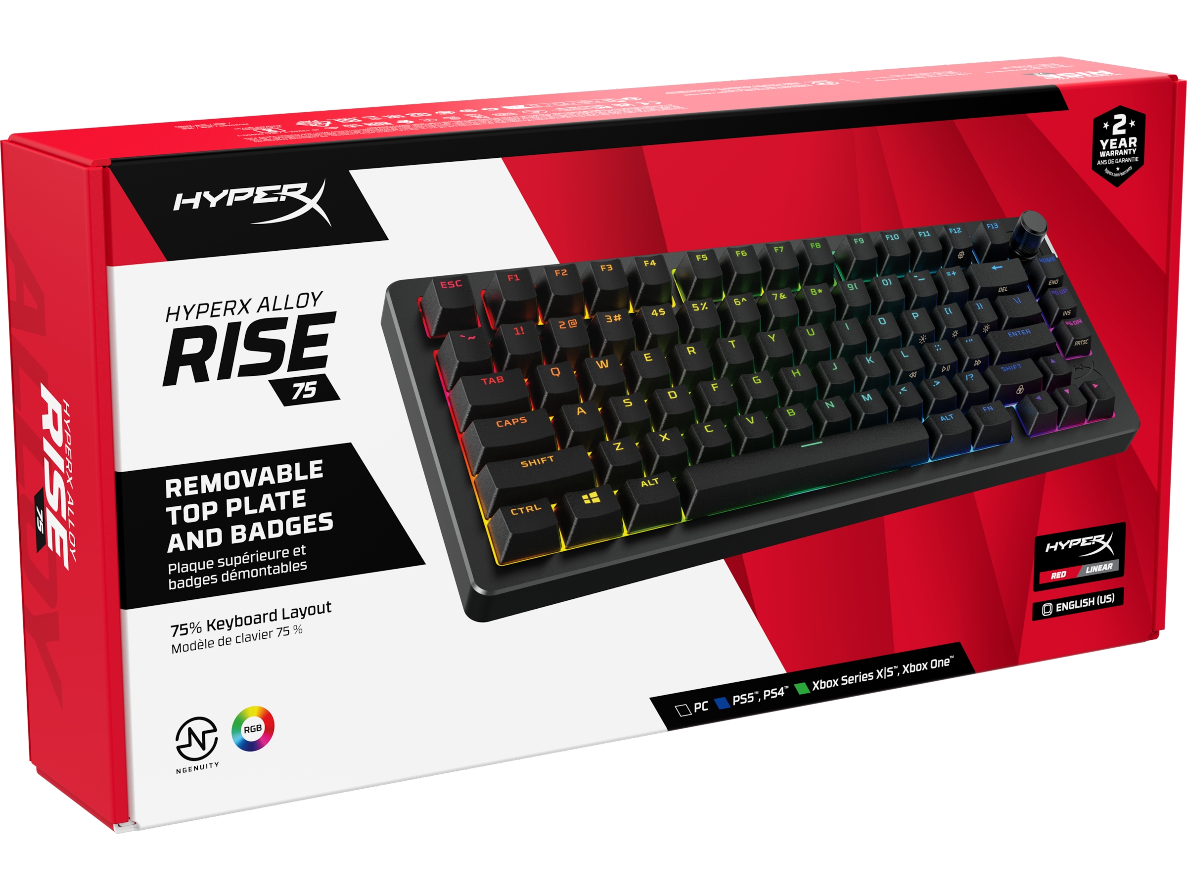HyperX Alloy Rise 75 gamingtastatur (sort) Gamingtastatur