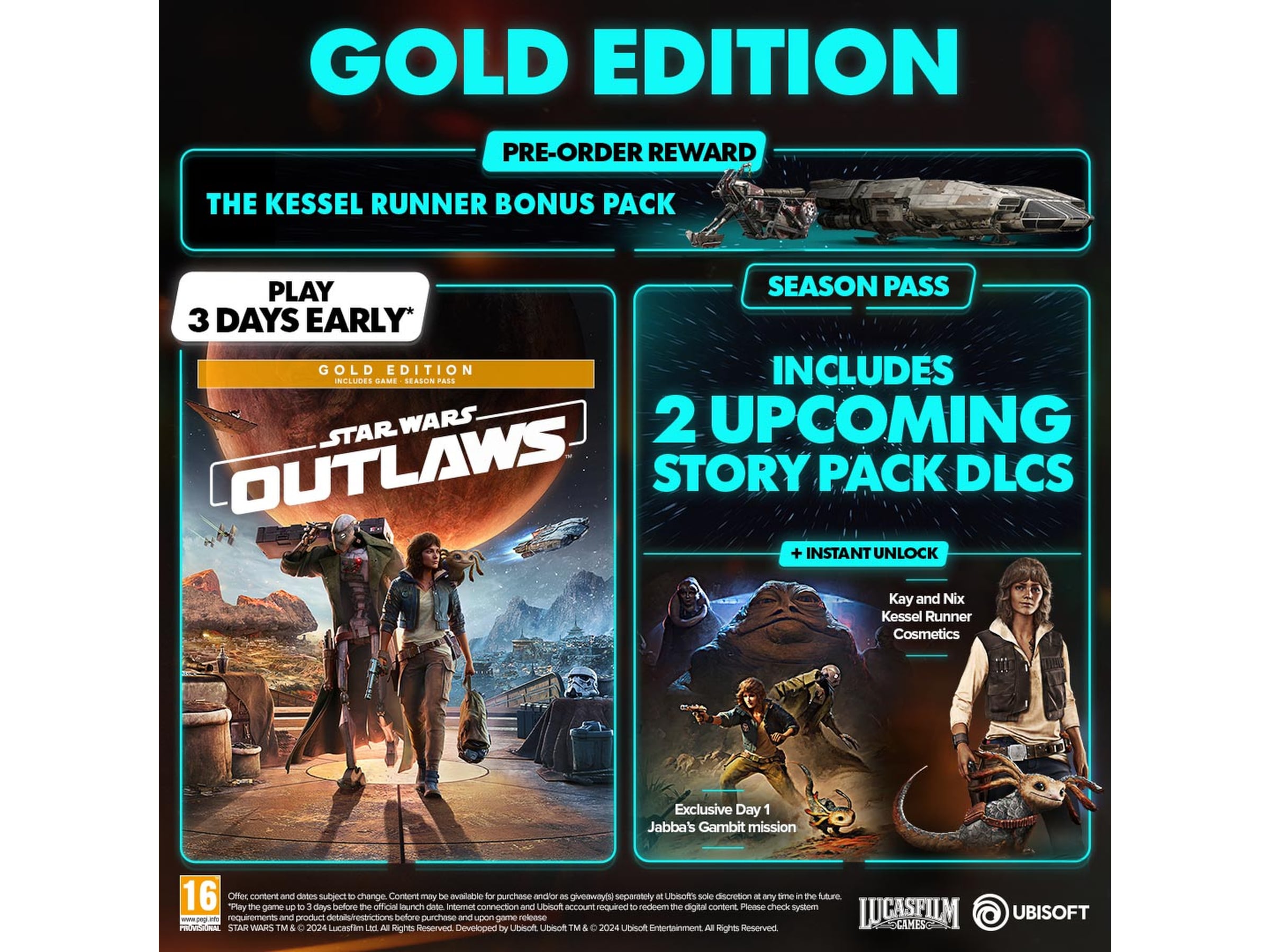 Star Wars Outlaws - Gold Edition Spill til Xbox Series X/S