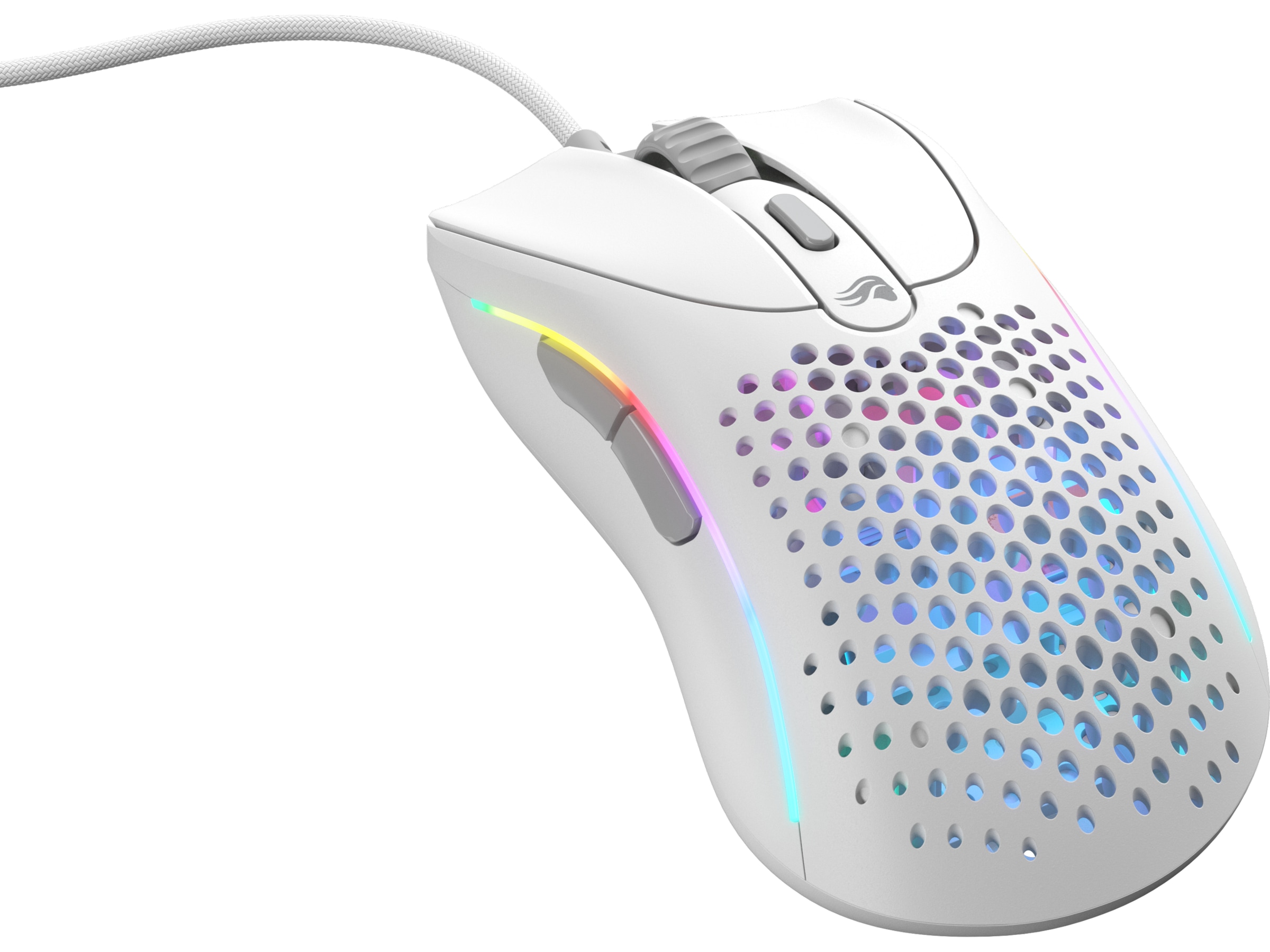 Glorious Model D 2 Gamingmus (hvit) Gamingmus
