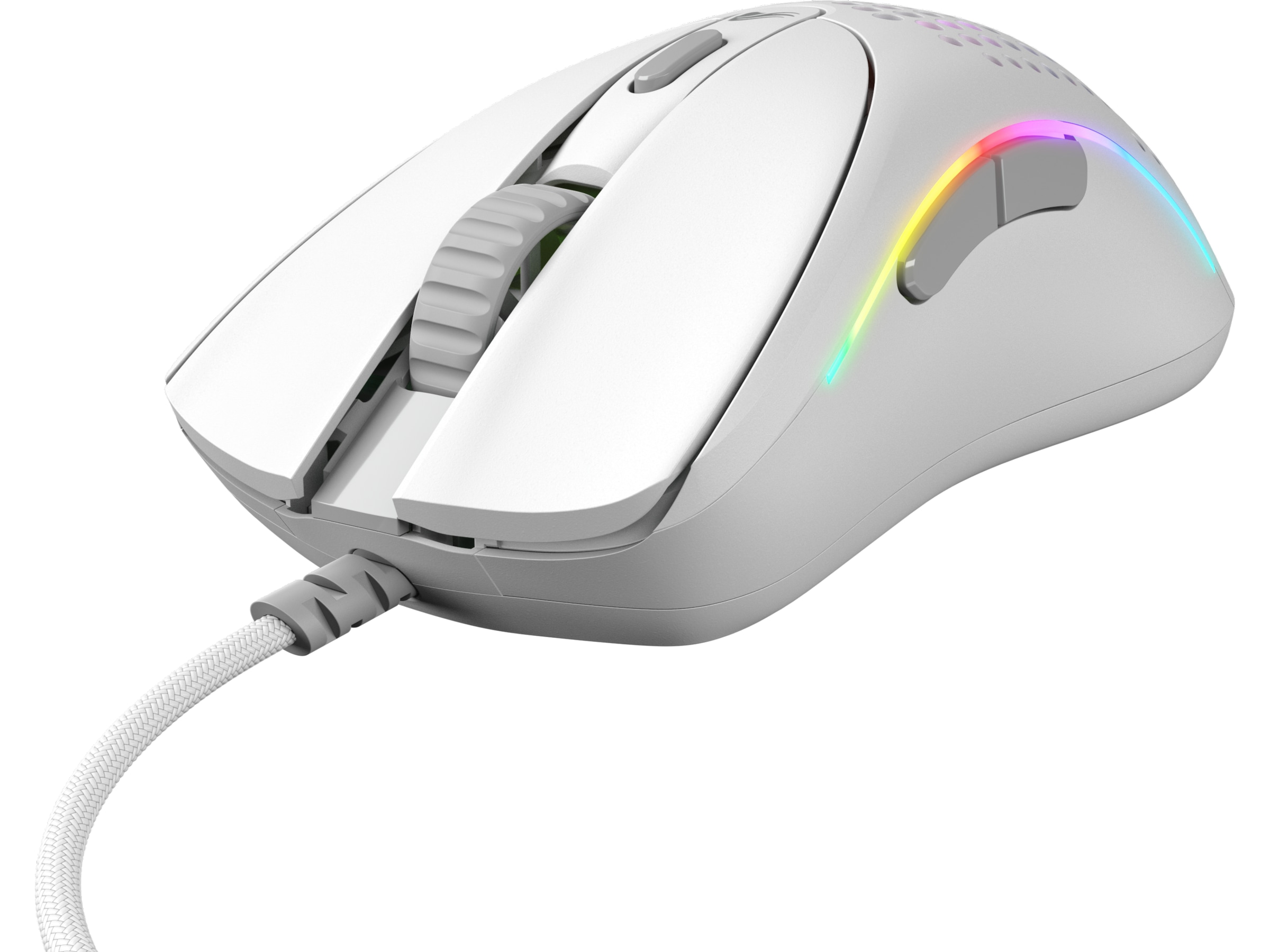 Glorious Model D 2 Gamingmus (hvit) Gamingmus