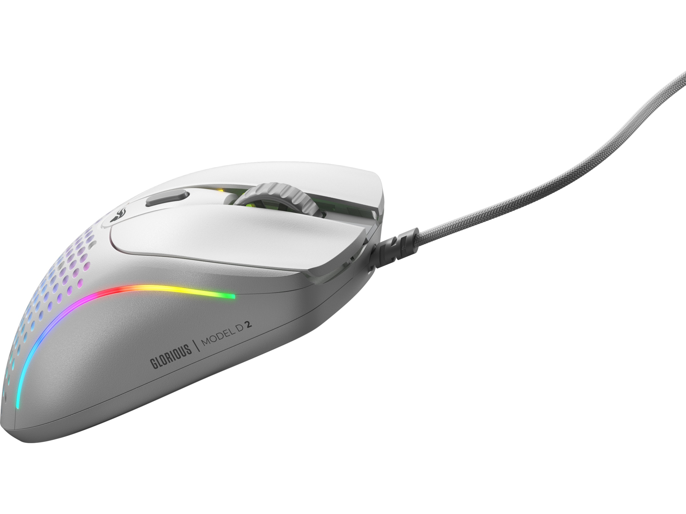 Glorious Model D 2 Gamingmus (hvit) Gamingmus
