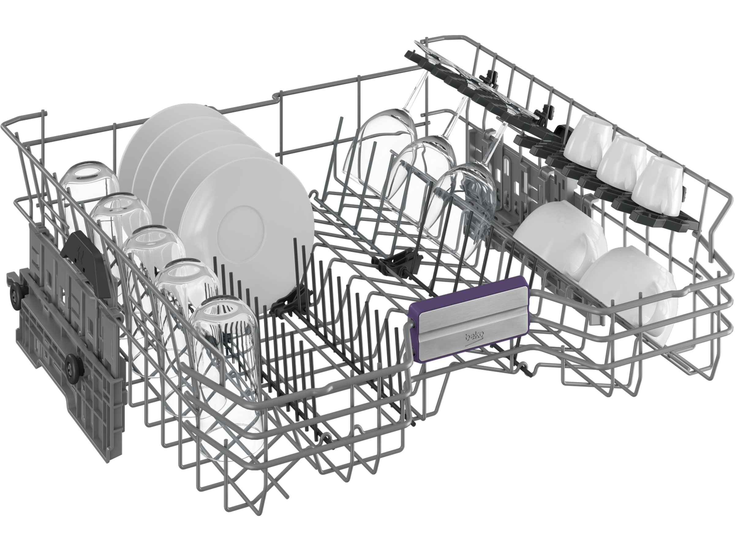 Beko BDUN38641WD Oppvaskmaskin (hvit) Underbygd oppvaskmaskin