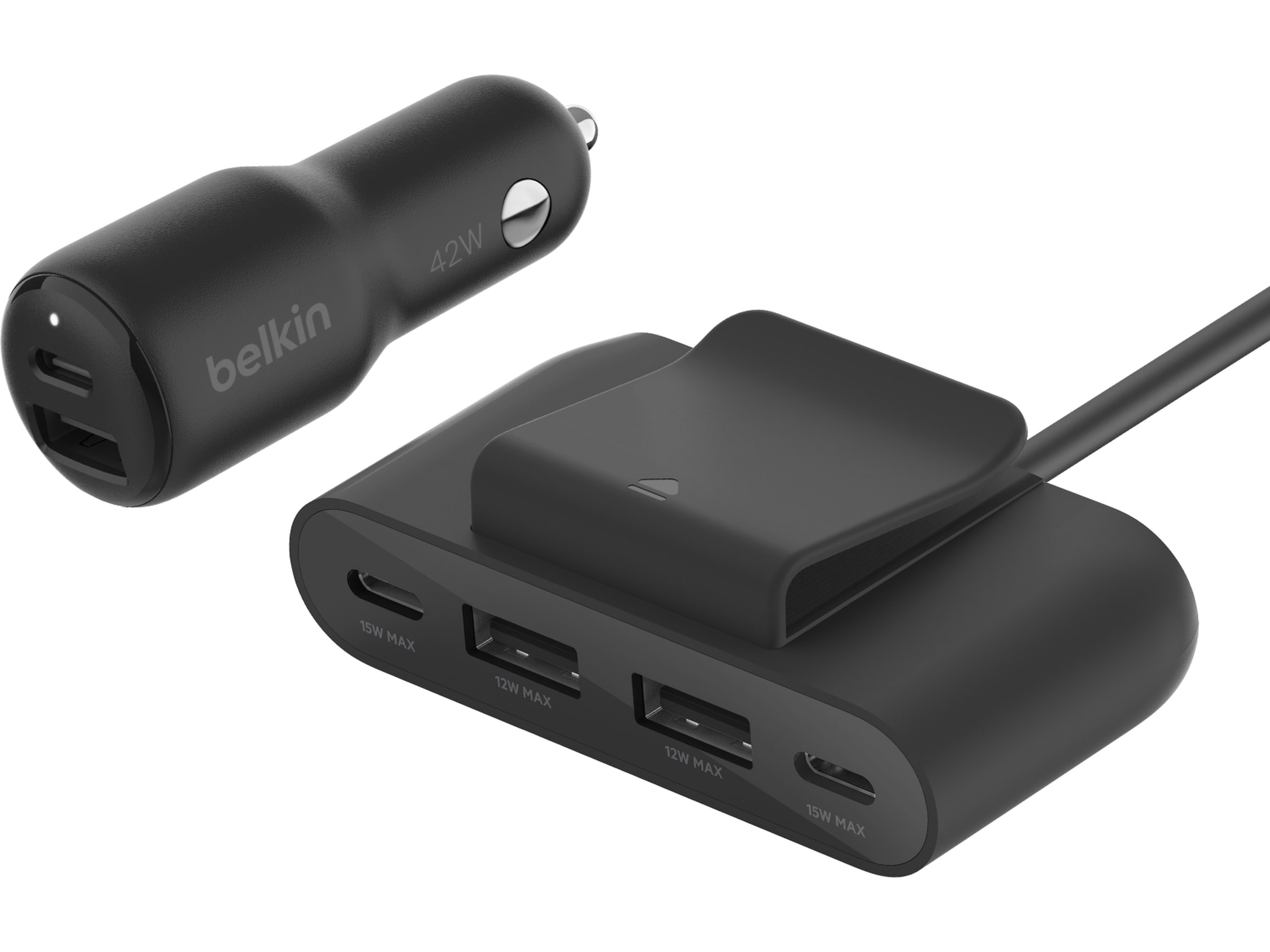 Belkin BoostCharge Dobbel USB-billader 42W Mobilladere