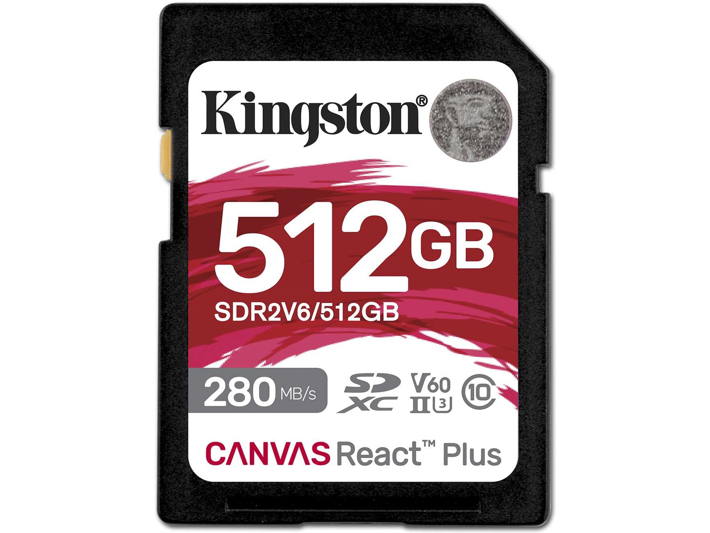 Kingston Canvas React Plus V60 512GB Minnekort til foto & video