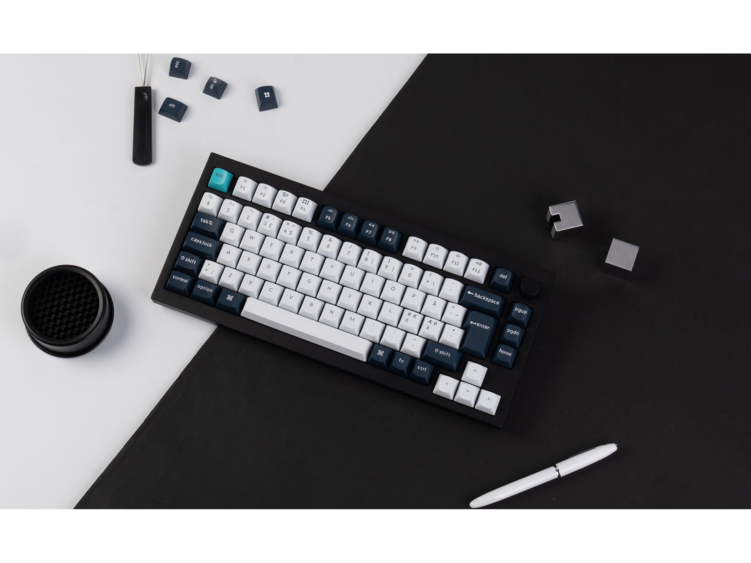 Keychron Q1 MAX 75% Trådløst Tastatur Brown Switches Gamingtastatur