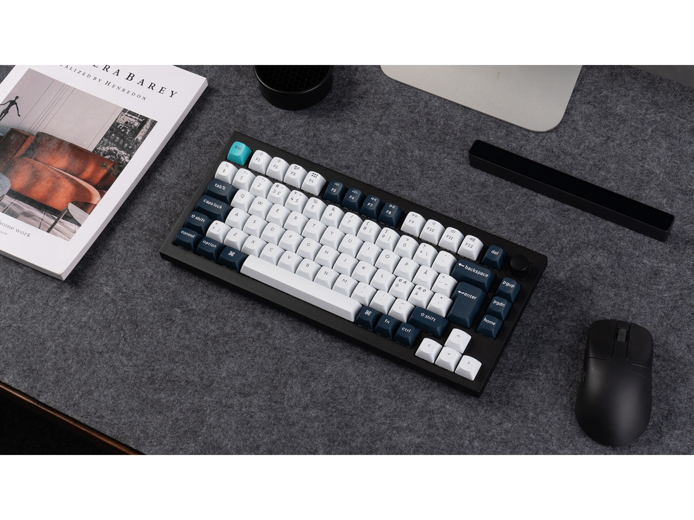 Keychron Q1 MAX 75% Trådløst Tastatur Brown Switches Gamingtastatur