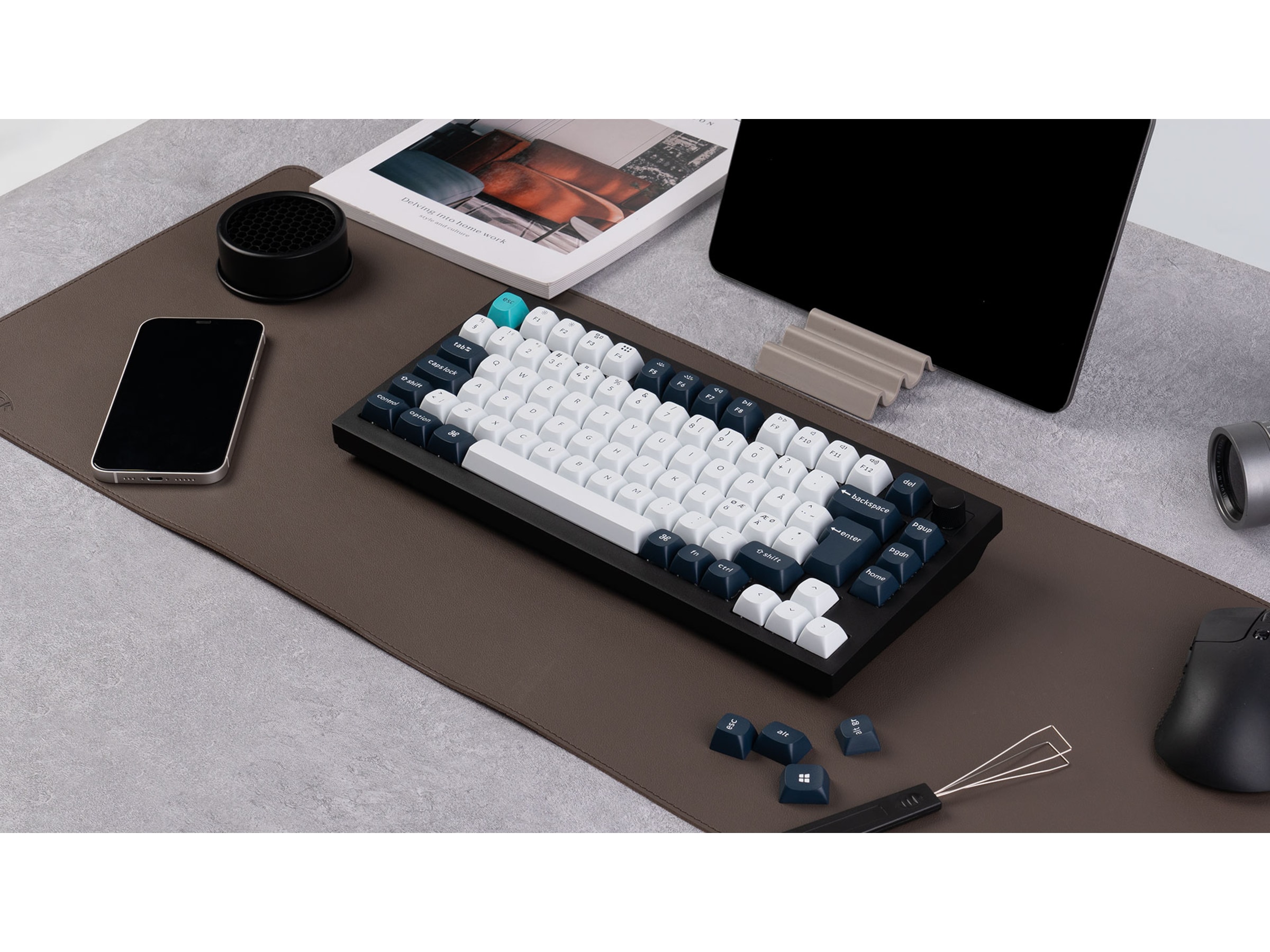 Keychron Q1 MAX 75% Trådløst Tastatur Brown Switches Gamingtastatur
