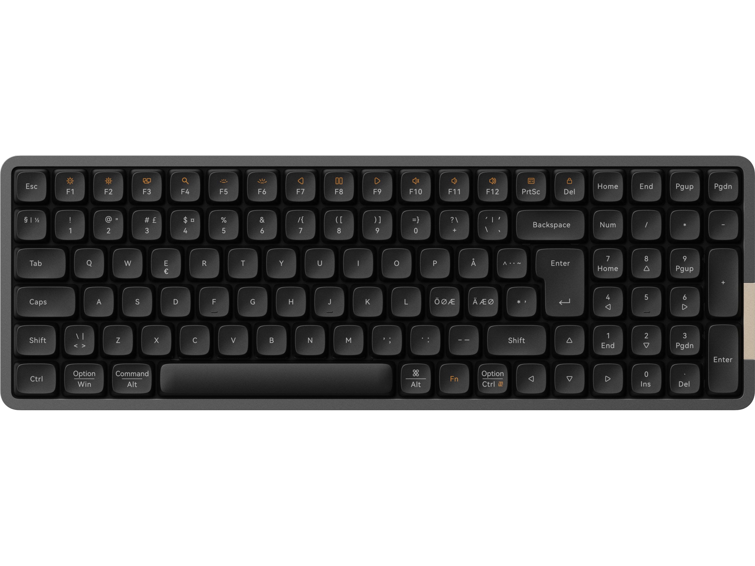 Lofree Flow100 low profile trådløst tastatur (sort) Tastatur